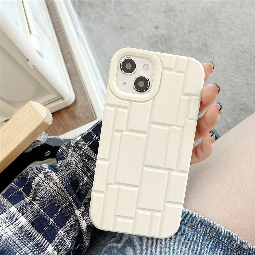 Anymob iPhone Pink Geometry Phone Case Soft Silicon Shockproof Cover-Mobile Phone Cases-PEROZ Accessories