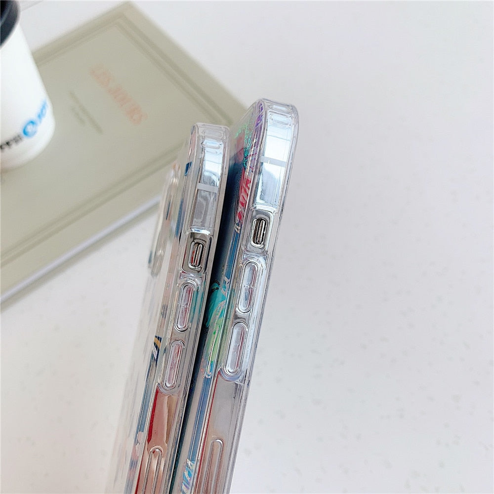 Anymob iPhone Pink Daisy Phone Case Transparent Shockproof Protective Cases Cover-Mobile Phone Cases-PEROZ Accessories