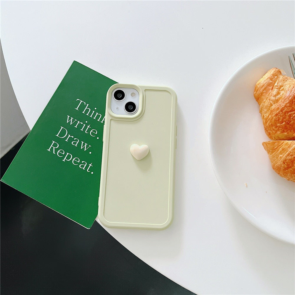 Anymob iPhone Case Pink Colorful Love Heart Candy Color Soft Silicone Shockproof Back Cover Bumper-Mobile Phone Cases-PEROZ Accessories