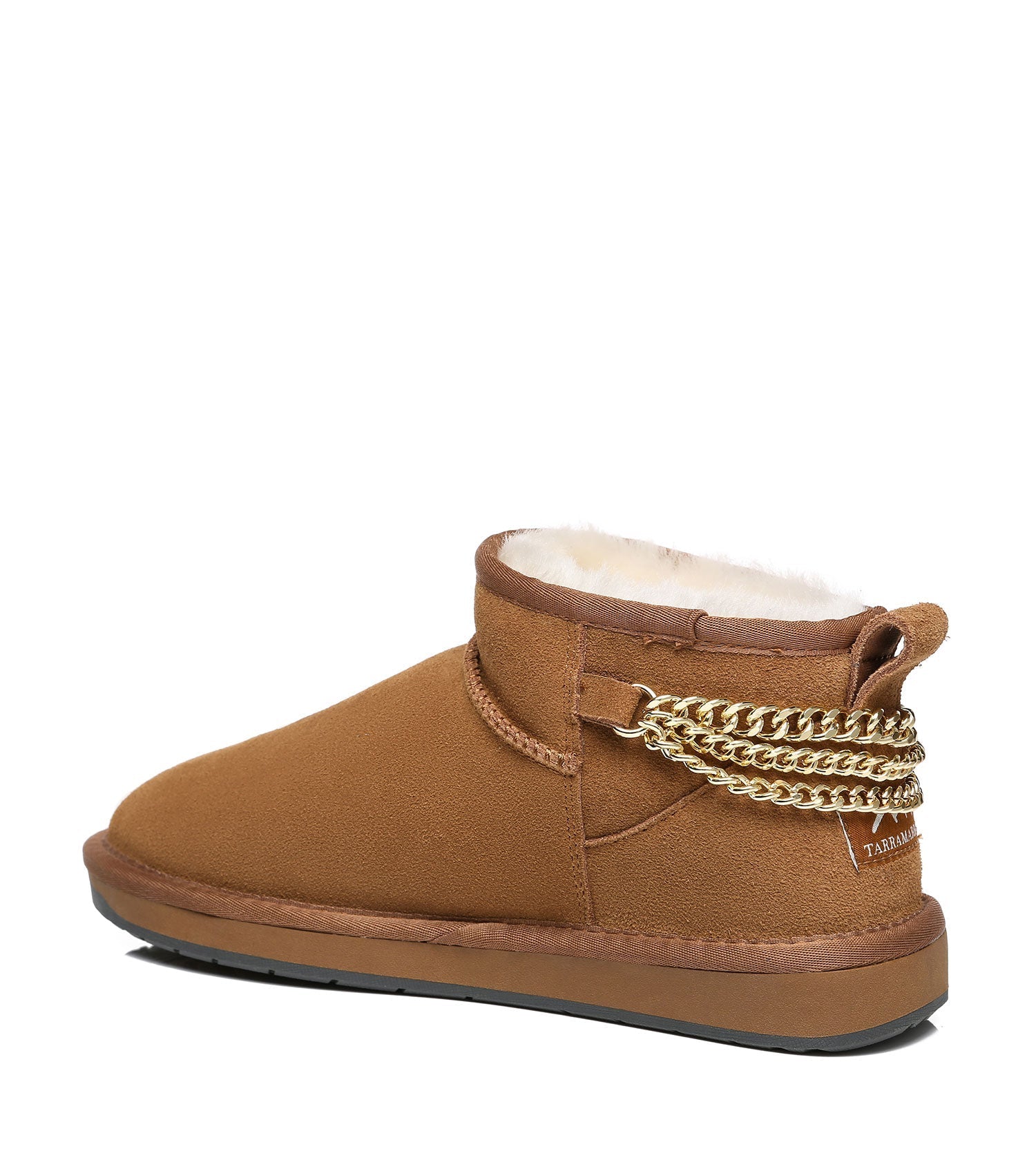 TARRAMARRA Reina Mini Sheepskin Boots Metal Chains Back-Boots-PEROZ Accessories