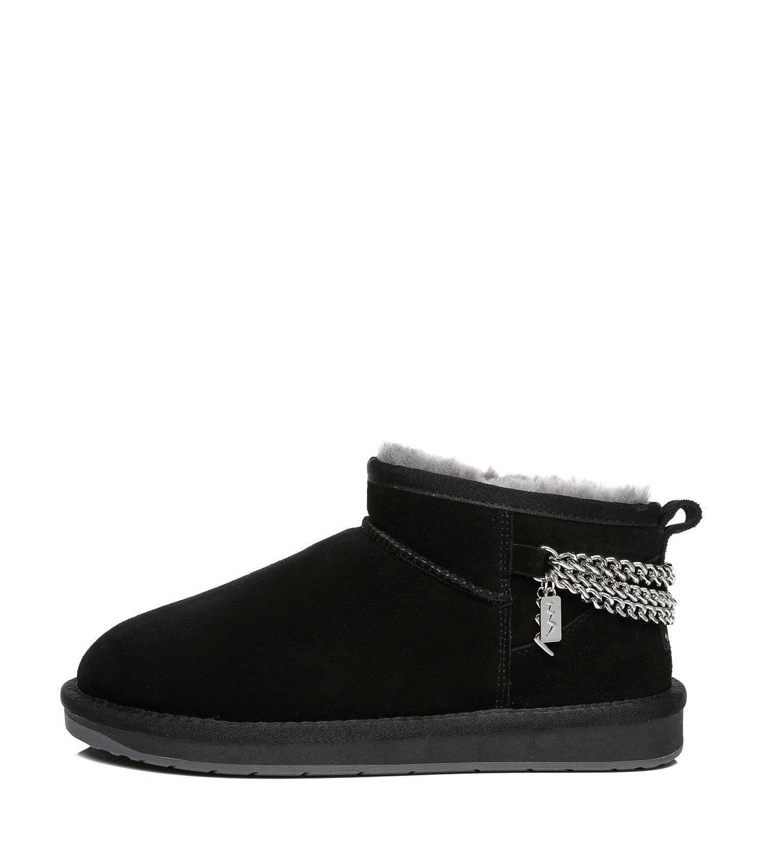 TARRAMARRA Reina Mini Sheepskin Boots Metal Chains Back-Boots-PEROZ Accessories
