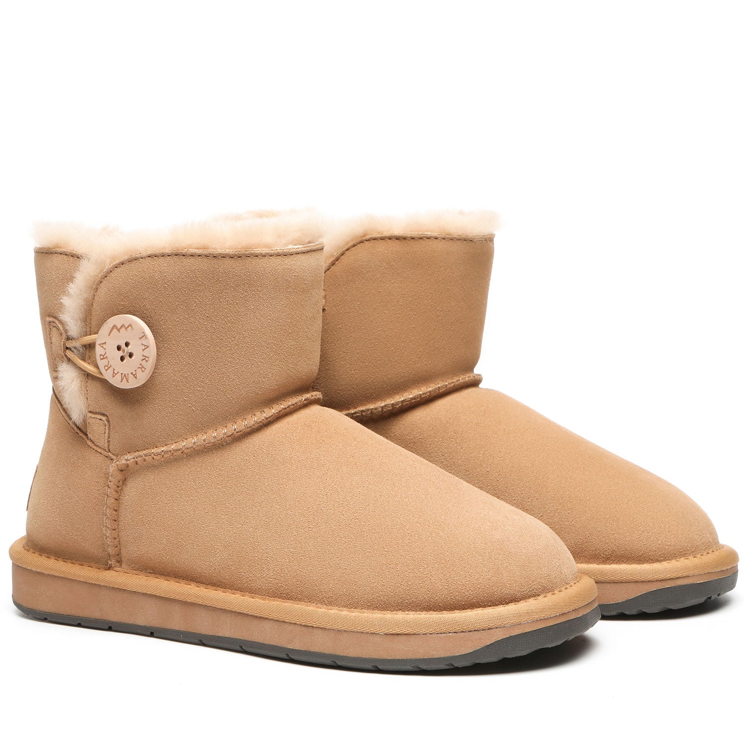 TARRAMARRA UGG Sheepskin Wool Mini Button Plus-Boots-PEROZ Accessories