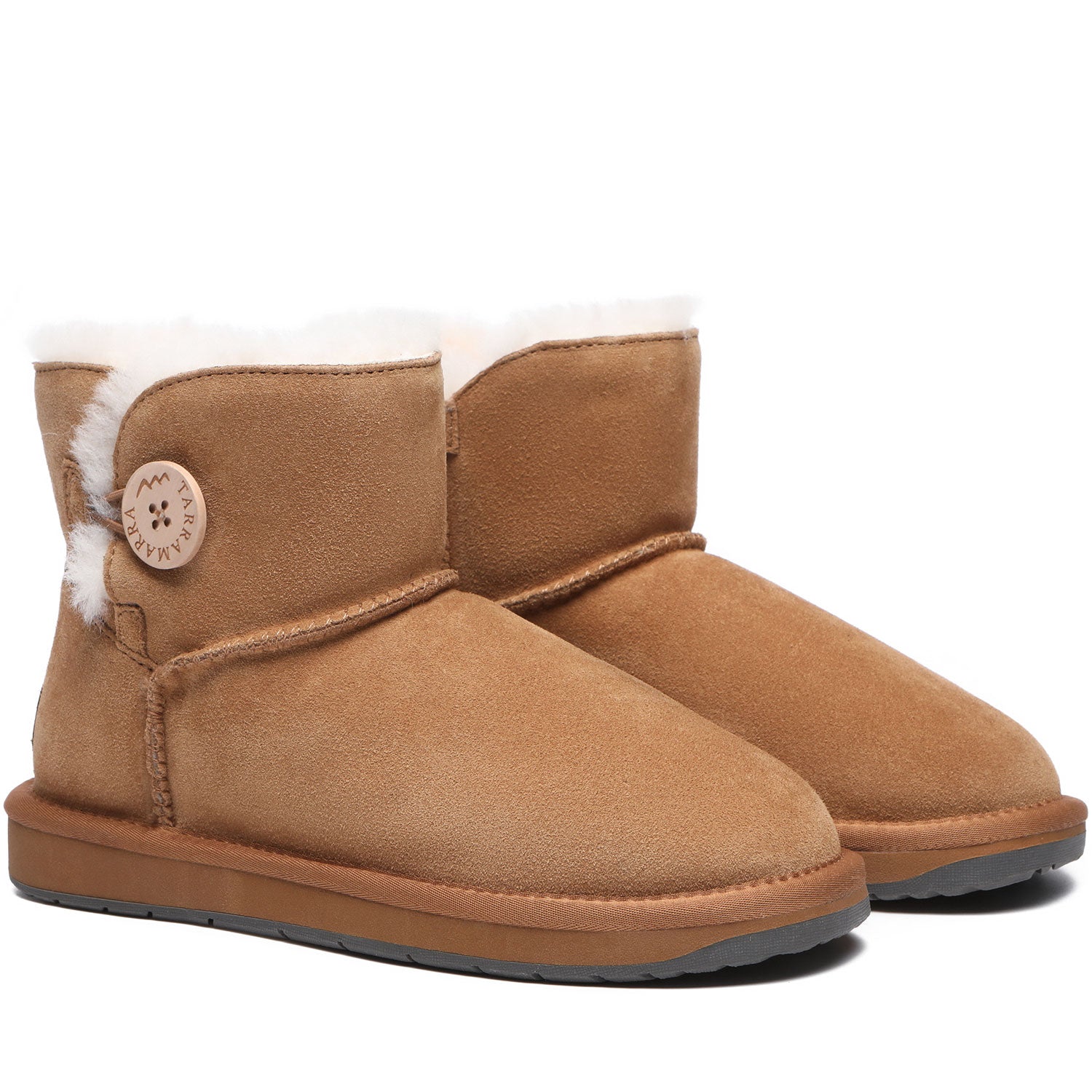 TARRAMARRA UGG Sheepskin Wool Mini Button Plus-Boots-PEROZ Accessories