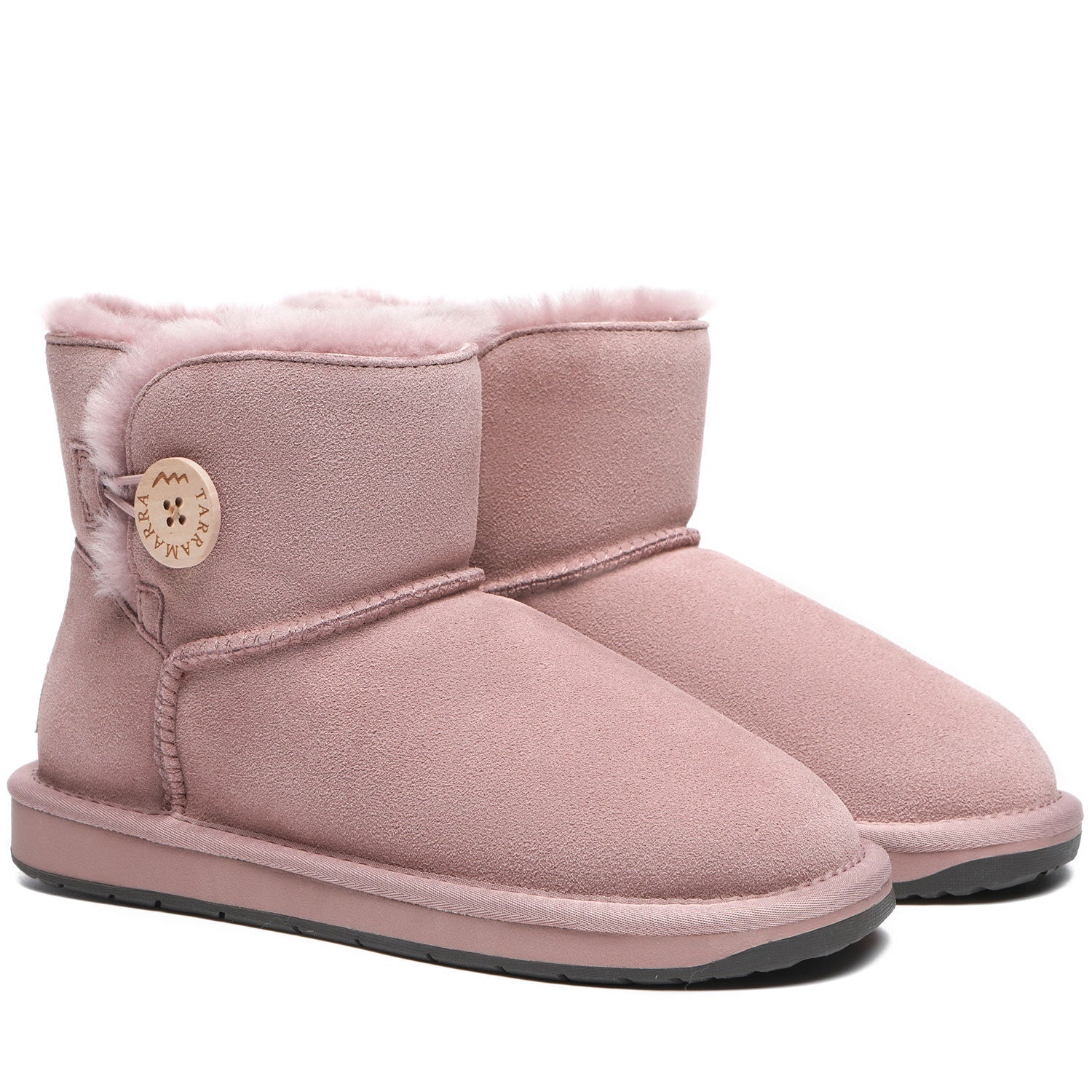 TARRAMARRA UGG Sheepskin Wool Mini Button Plus-Boots-PEROZ Accessories