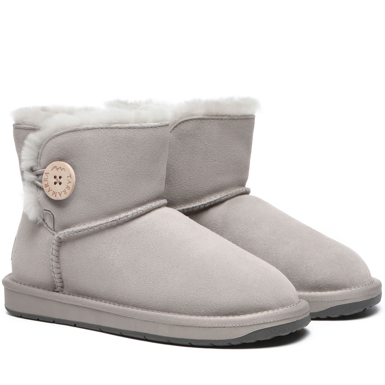 TARRAMARRA UGG Sheepskin Wool Mini Button Plus-Boots-PEROZ Accessories
