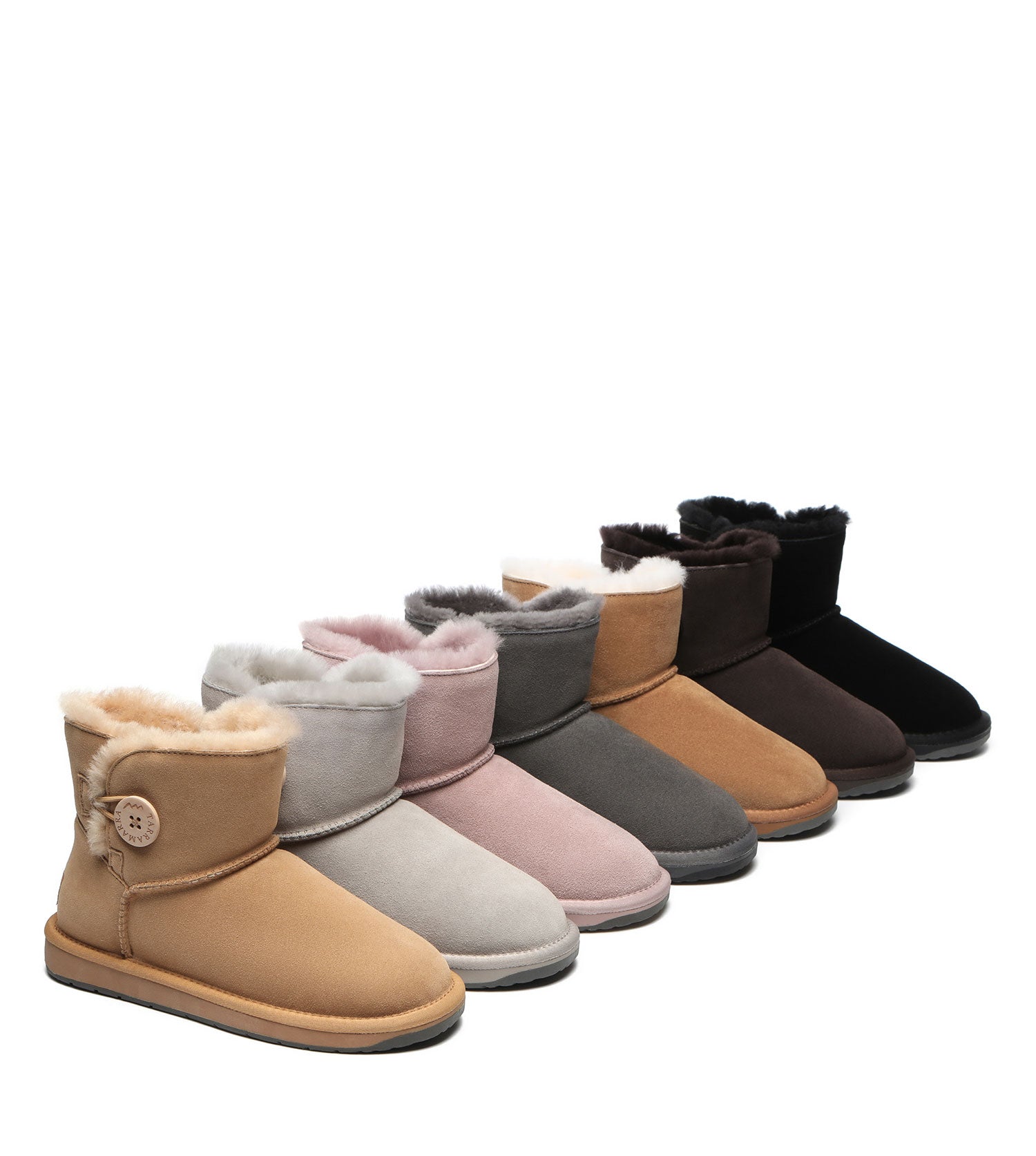 TARRAMARRA UGG Sheepskin Wool Mini Button Plus-Boots-PEROZ Accessories