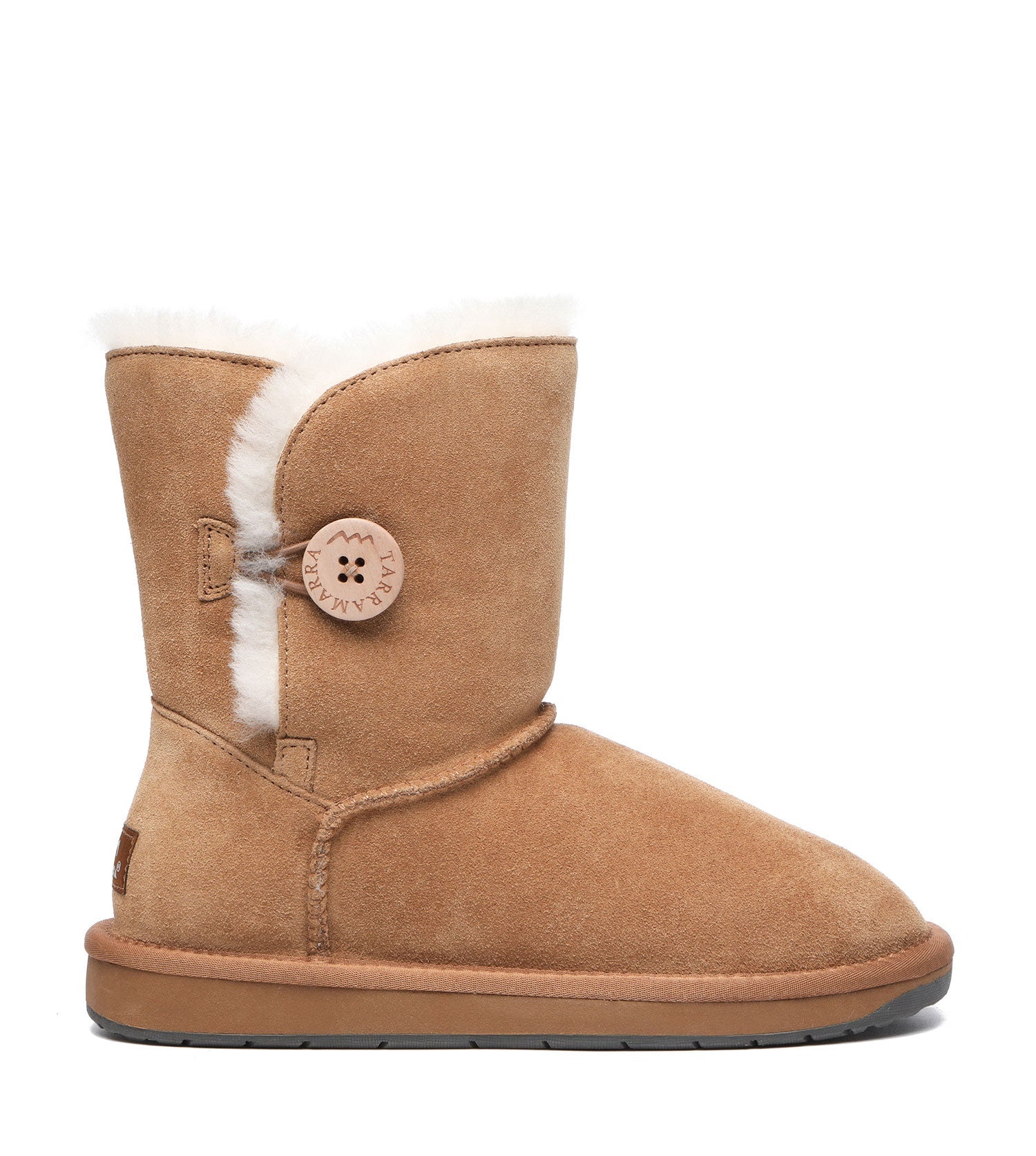 TARRAMARRA Sheepskin Wool Short Button Plus UGG BOOTS-Boots-PEROZ Accessories