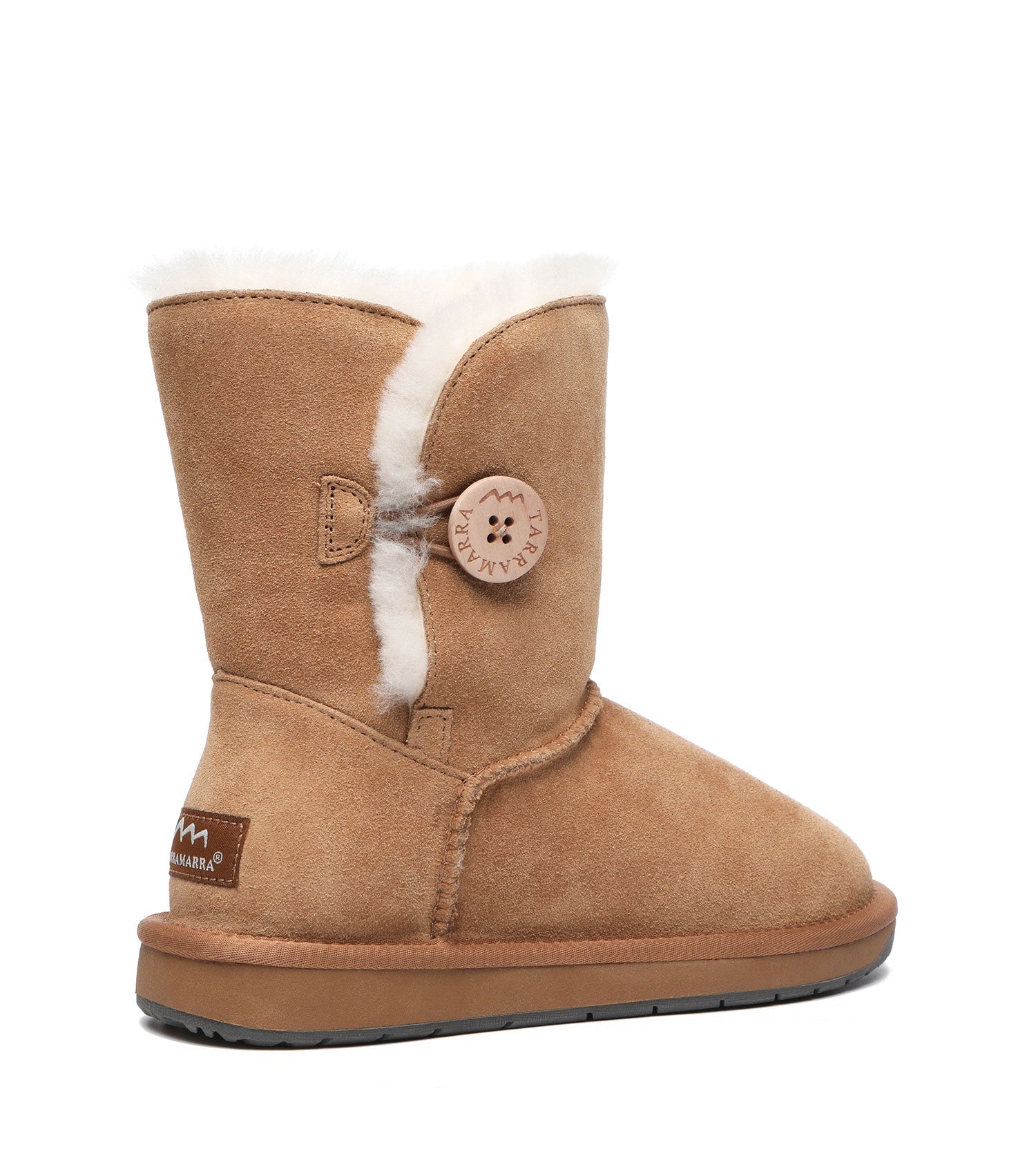 TARRAMARRA Sheepskin Wool Short Button Plus UGG BOOTS-Boots-PEROZ Accessories