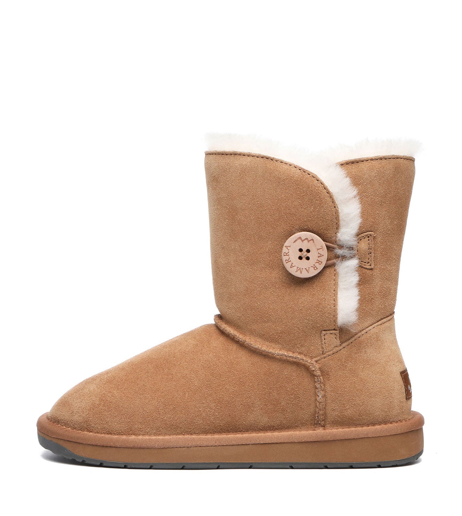 TARRAMARRA Sheepskin Wool Short Button Plus UGG BOOTS-Boots-PEROZ Accessories