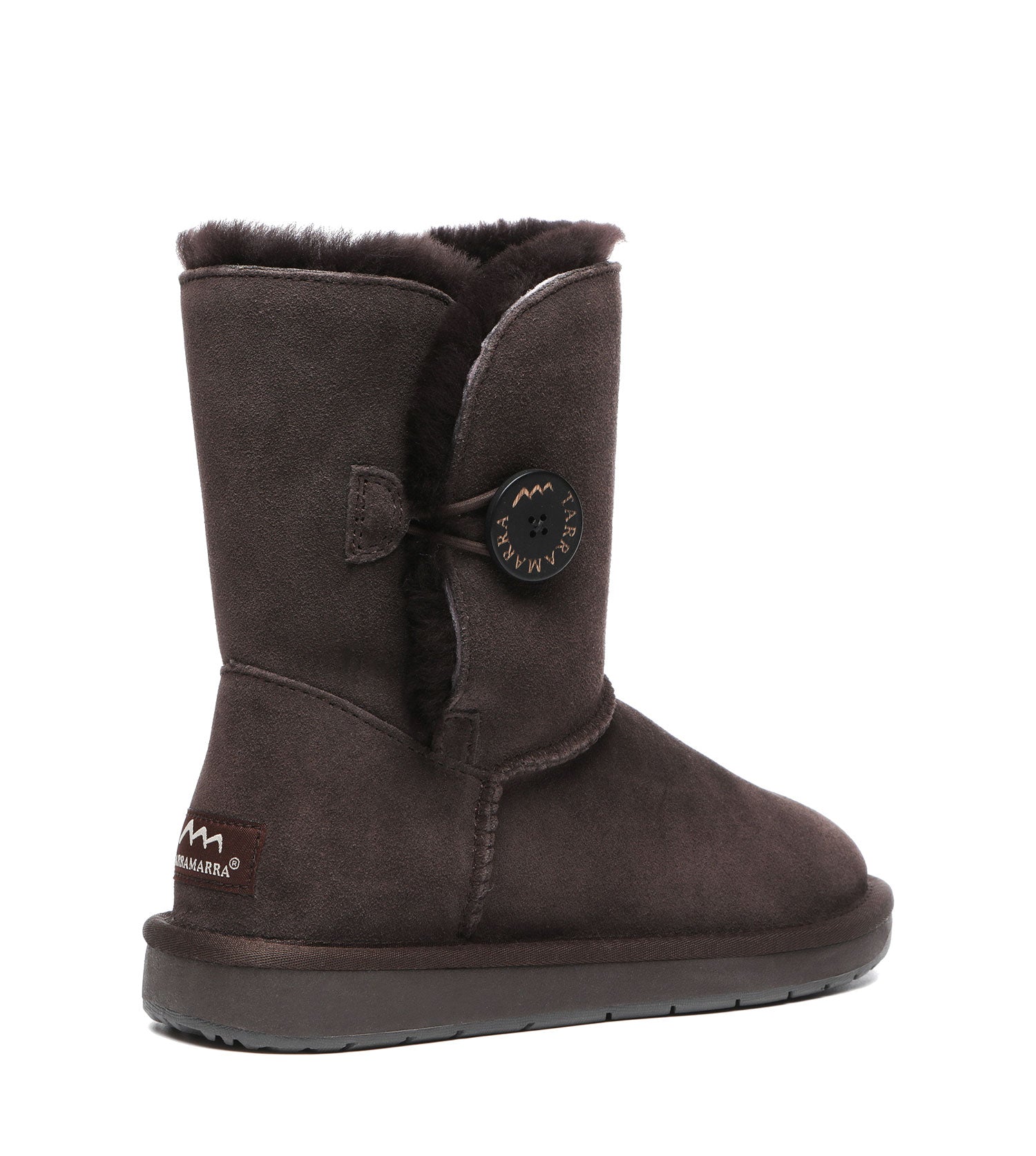 TARRAMARRA Sheepskin Wool Short Button Plus UGG BOOTS-Boots-PEROZ Accessories