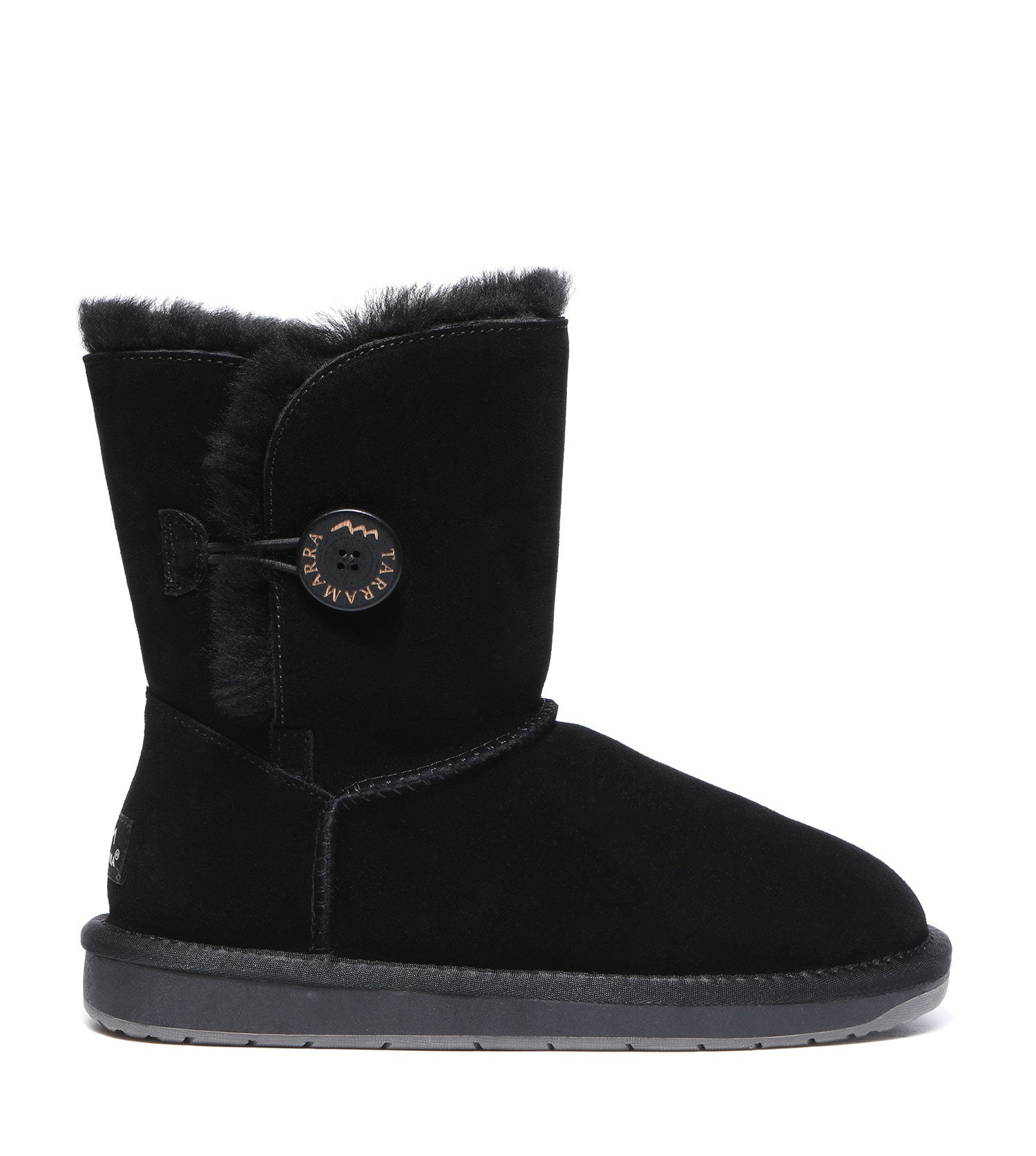 TARRAMARRA Sheepskin Wool Short Button Plus UGG BOOTS-Boots-PEROZ Accessories