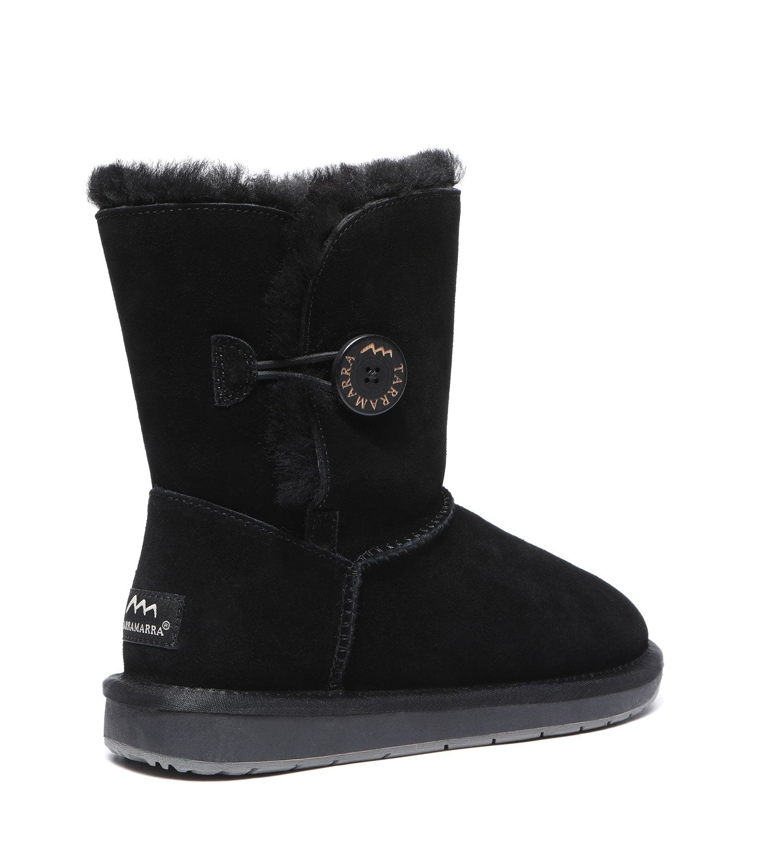 TARRAMARRA Sheepskin Wool Short Button Plus UGG BOOTS-Boots-PEROZ Accessories