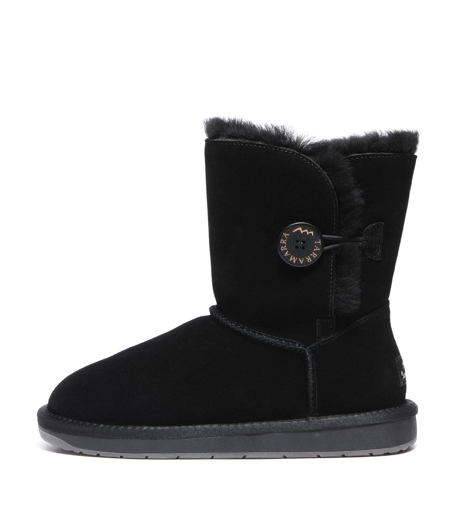 TARRAMARRA Sheepskin Wool Short Button Plus UGG BOOTS-Boots-PEROZ Accessories