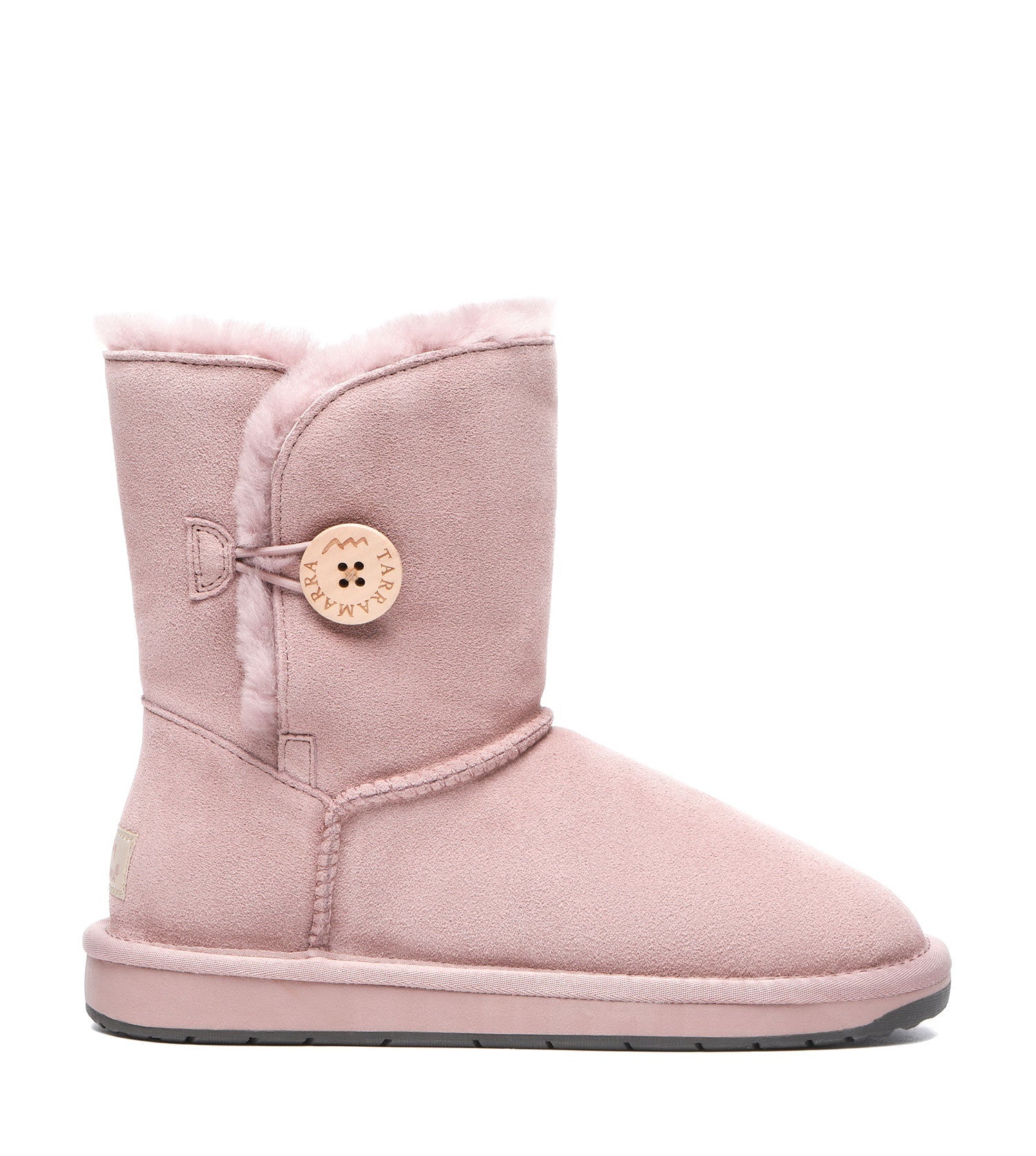TARRAMARRA Sheepskin Wool Short Button Plus UGG BOOTS-Boots-PEROZ Accessories
