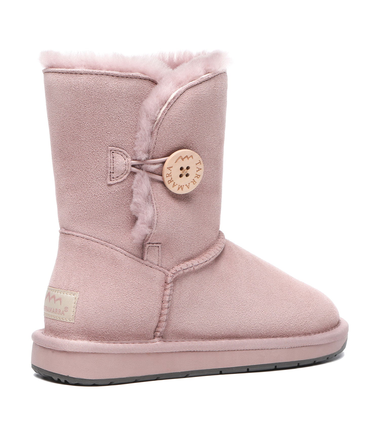 TARRAMARRA Sheepskin Wool Short Button Plus UGG BOOTS-Boots-PEROZ Accessories