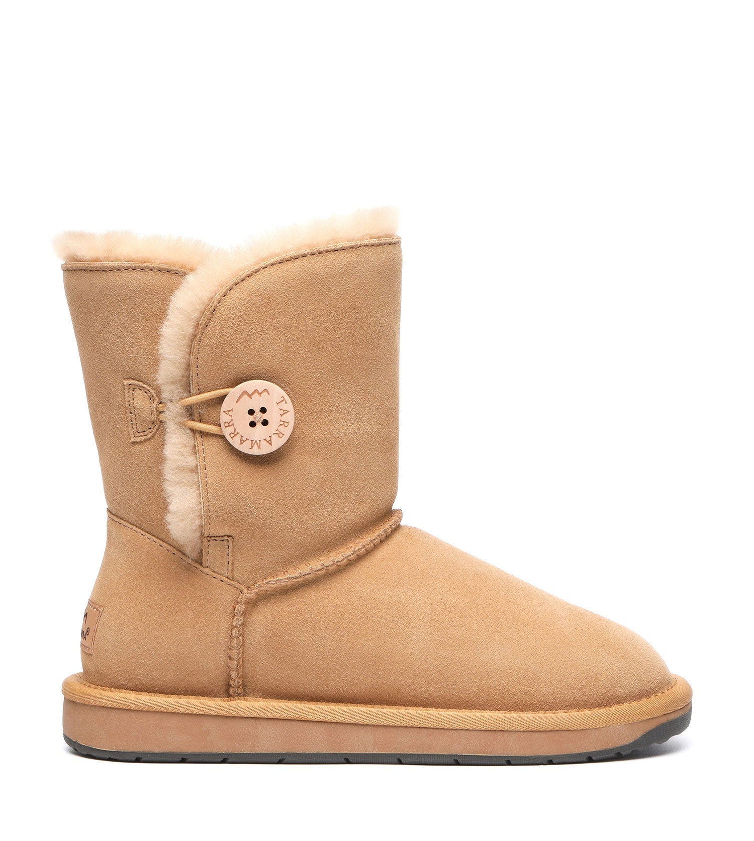 TARRAMARRA Sheepskin Wool Short Button Plus UGG BOOTS-Boots-PEROZ Accessories
