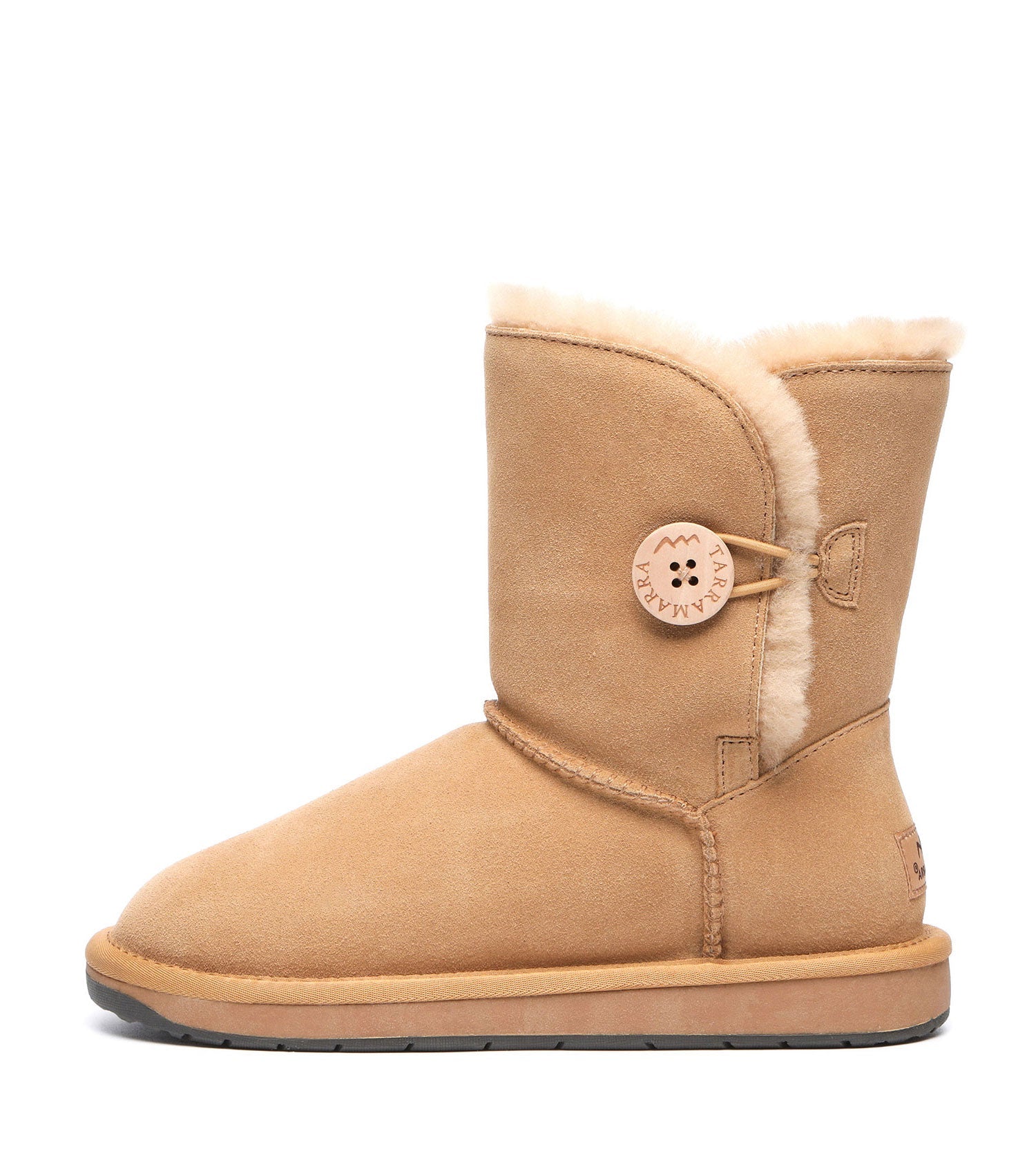 TARRAMARRA Sheepskin Wool Short Button Plus UGG BOOTS-Boots-PEROZ Accessories