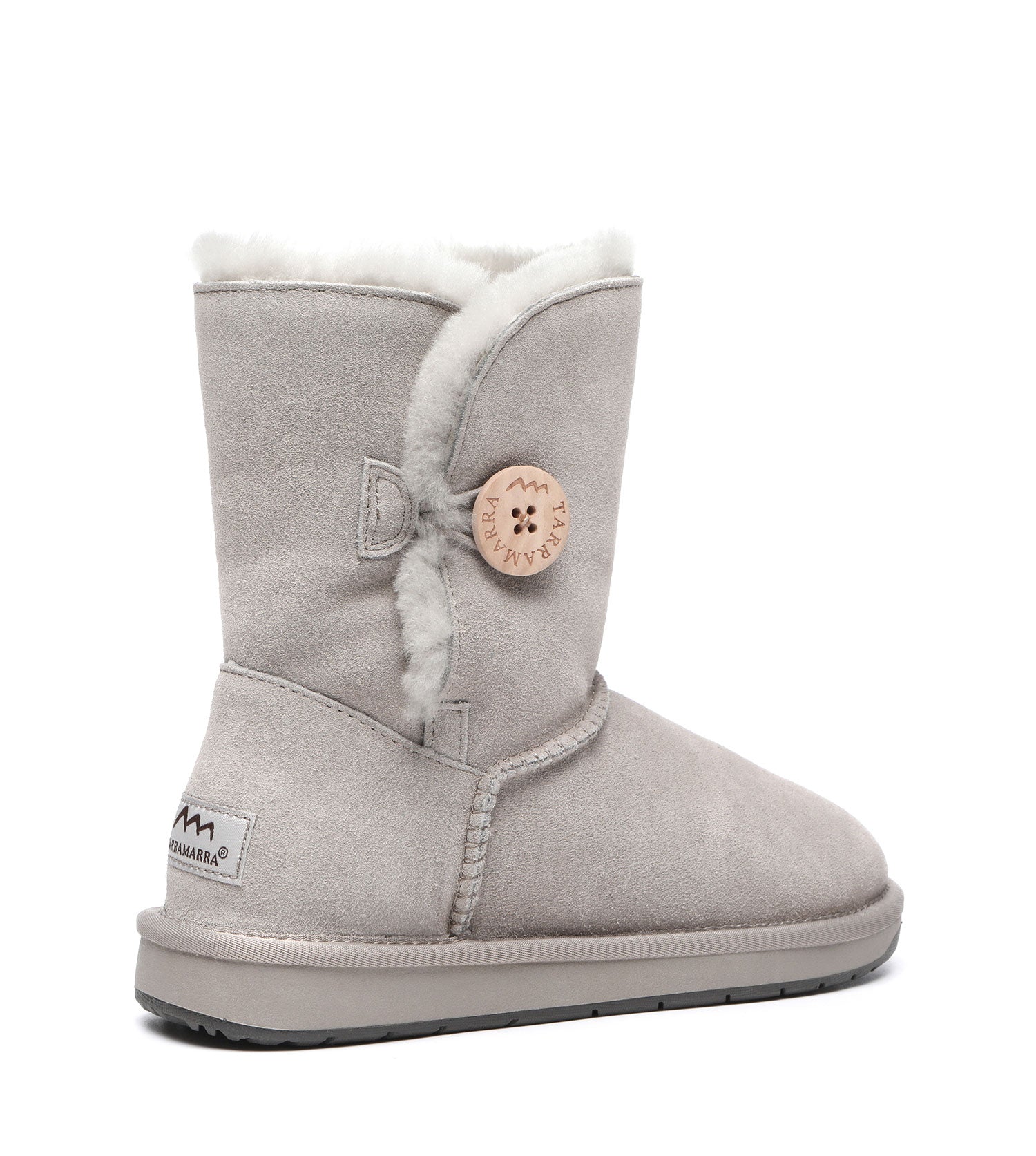 TARRAMARRA Sheepskin Wool Short Button Plus UGG BOOTS-Boots-PEROZ Accessories