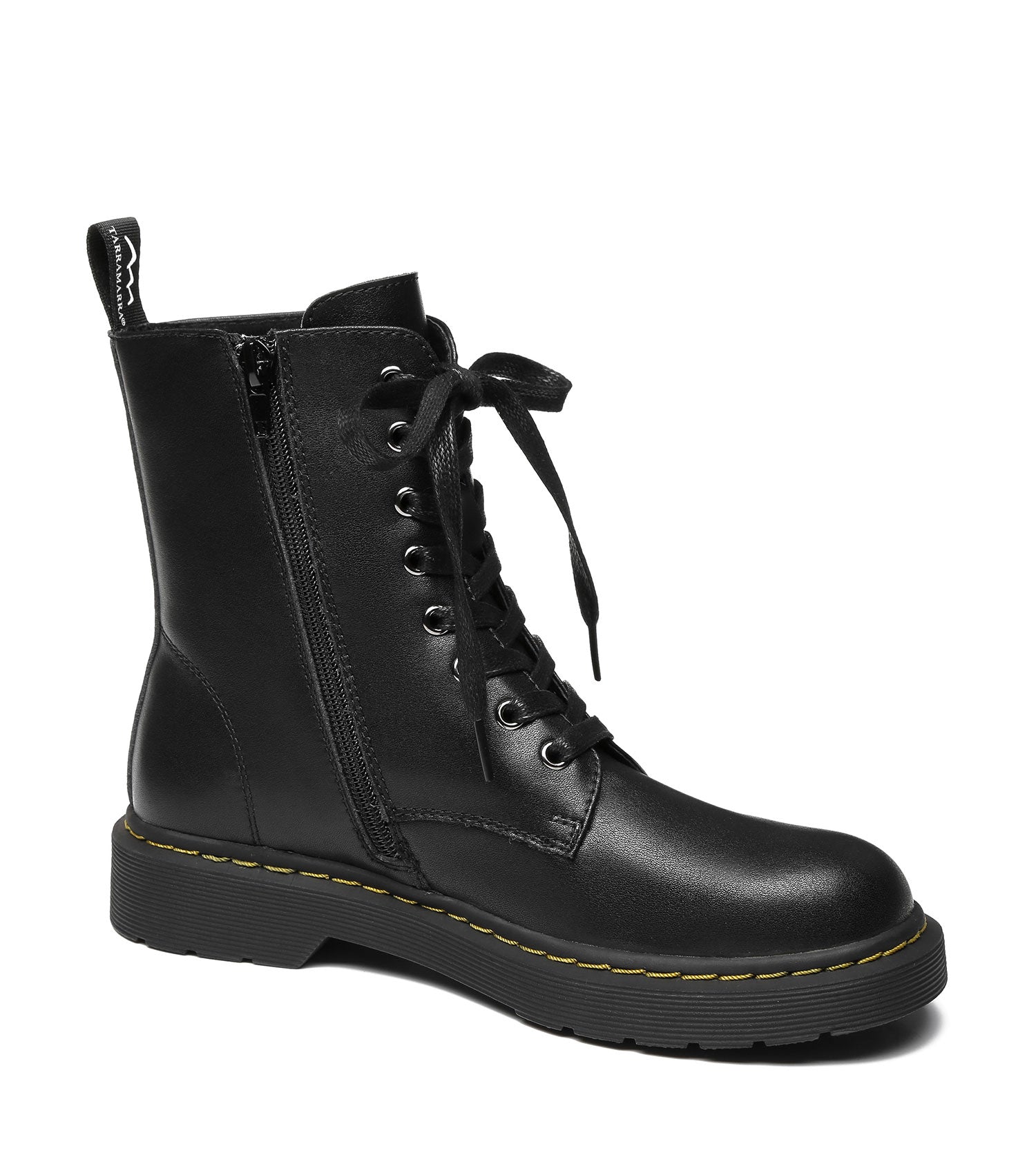 TARRAMARRA Tessa Women Chunky Leather Boots High Top Lace Up-Boots-PEROZ Accessories