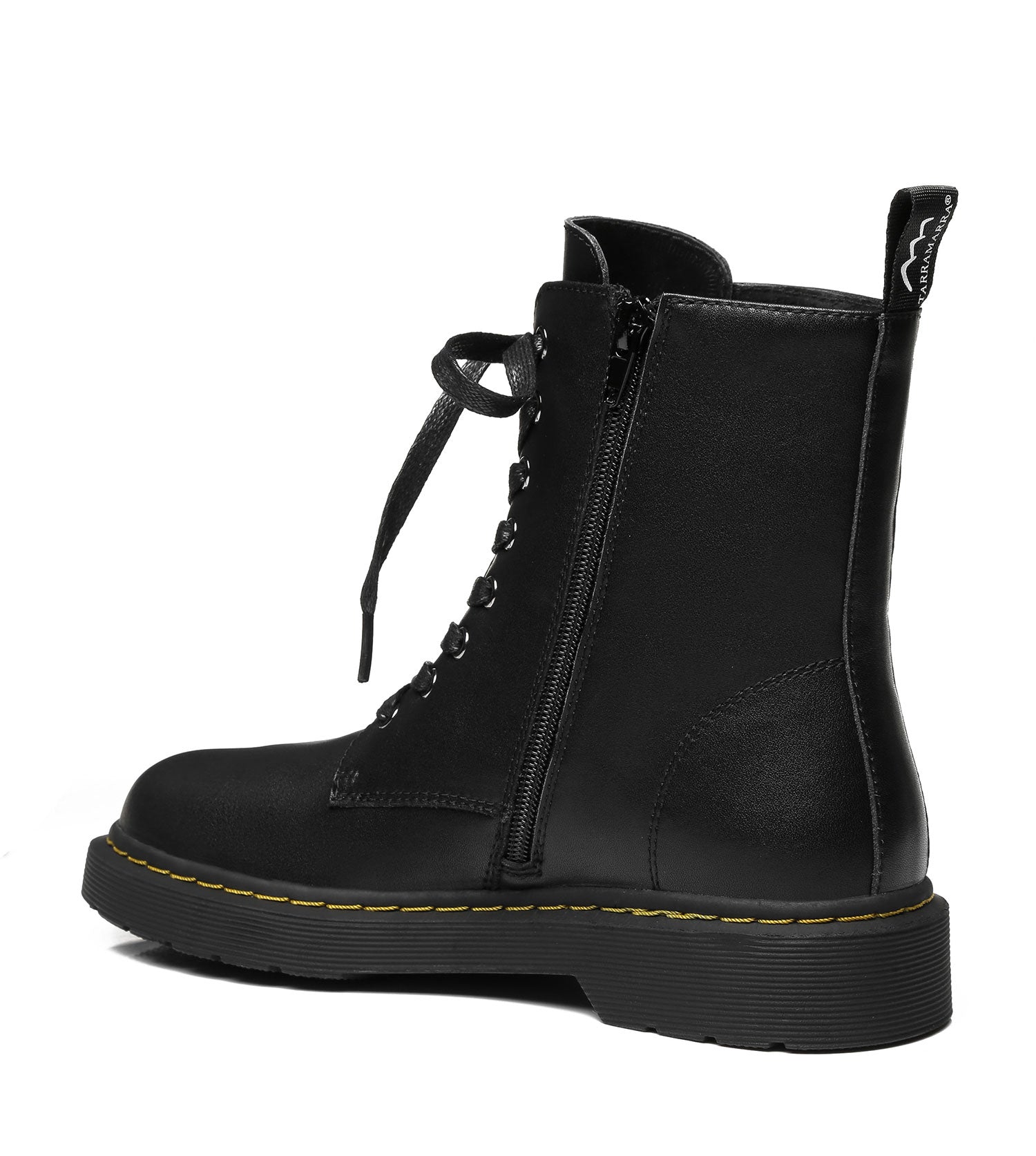 TARRAMARRA Tessa Women Chunky Leather Boots High Top Lace Up-Boots-PEROZ Accessories