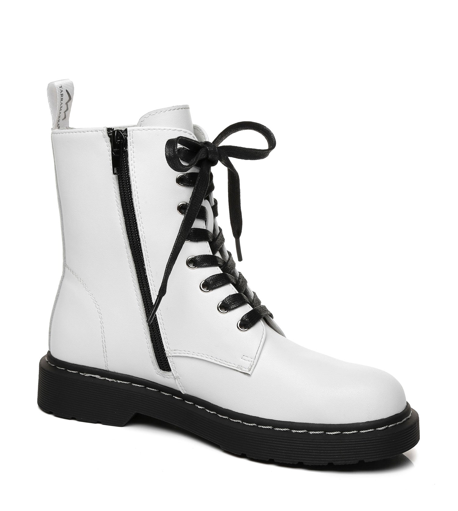 TARRAMARRA Tessa Women Chunky Leather Boots High Top Lace Up-Boots-PEROZ Accessories