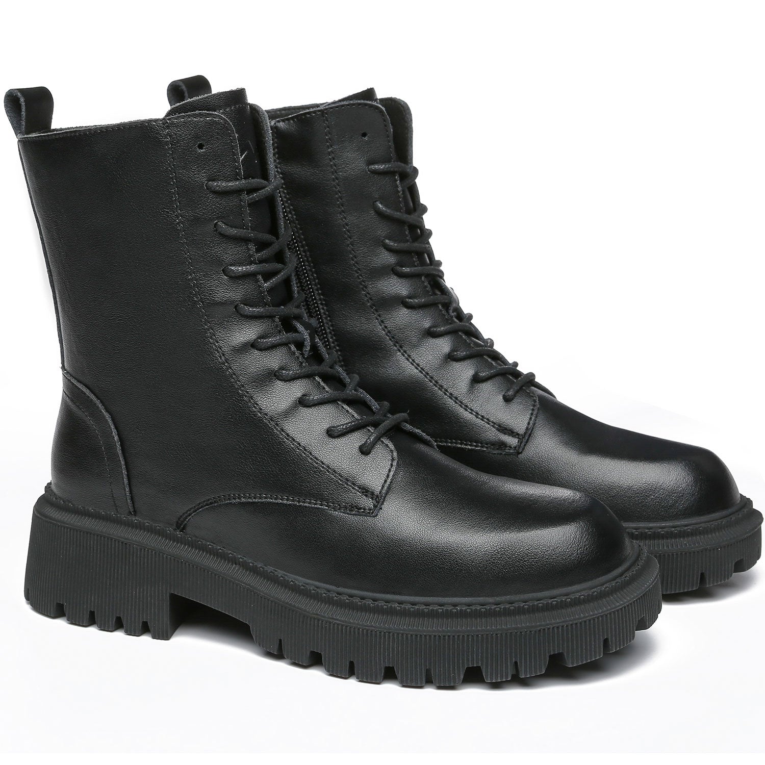 TARRAMARRA Chunky Black Leather Women Boots Cecilia-Boots-PEROZ Accessories