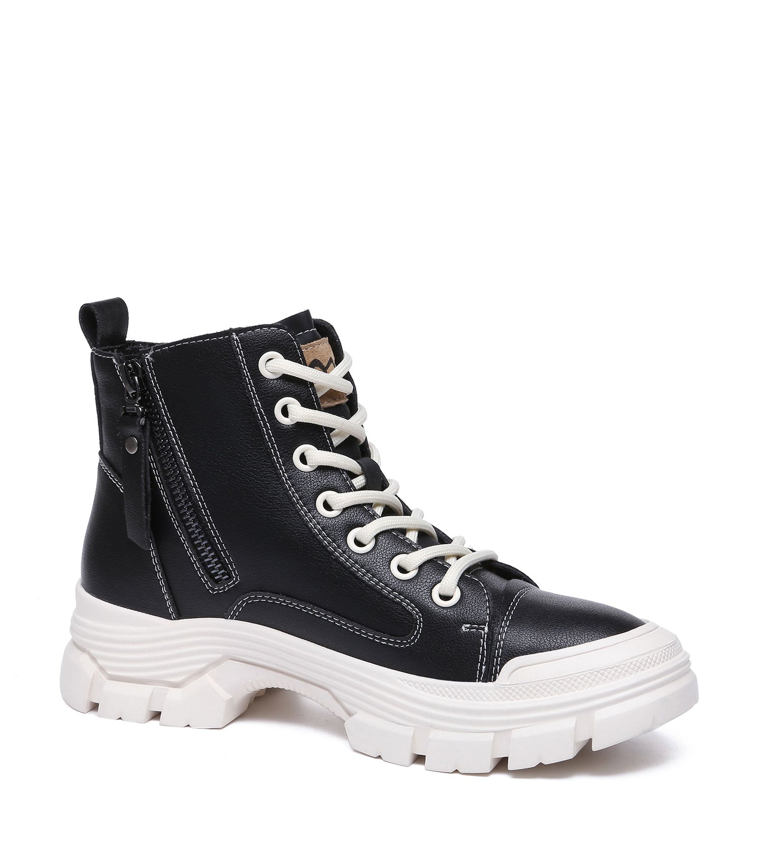 TARRAMARRA Lace-up and Zipper Chunky Leather Boots Women Cow Suede Boots Lorrine-Boots-PEROZ Accessories