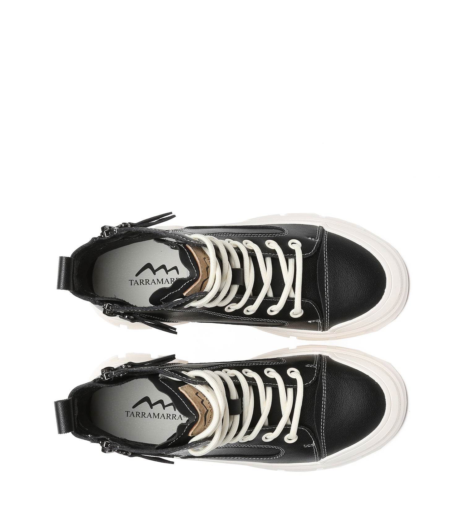 TARRAMARRA Lace-up and Zipper Chunky Leather Boots Women Cow Suede Boots Lorrine-Boots-PEROZ Accessories