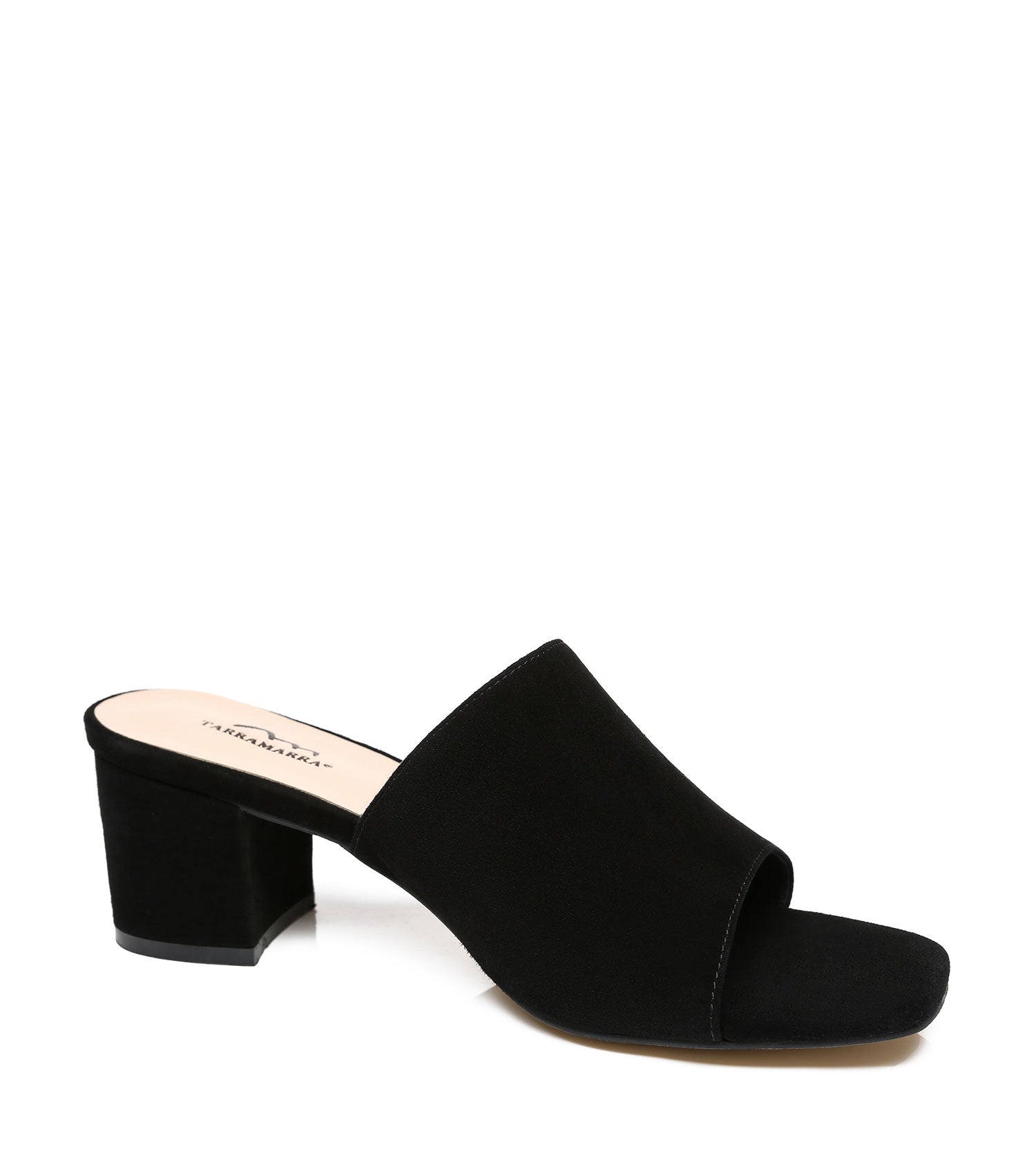 TARRAMARRA Suede Block Heel Mule Women Tilda-Heels-PEROZ Accessories