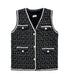 TARRAMARRA Women 100% Merino Wool Tweed Vest Pearl Twist Knitted Vest-Vests-PEROZ Accessories