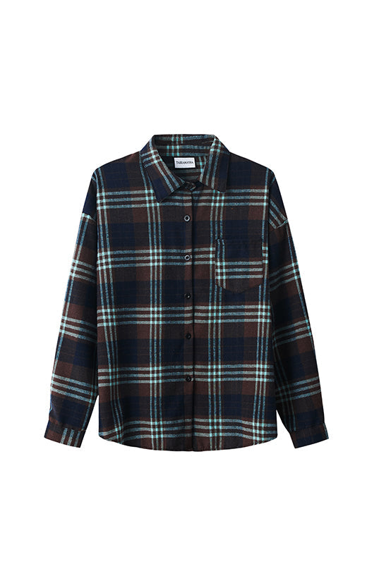 TARRAMARRA Check Flannel Shirt Women Brianna-Shirts & Tops-PEROZ Accessories