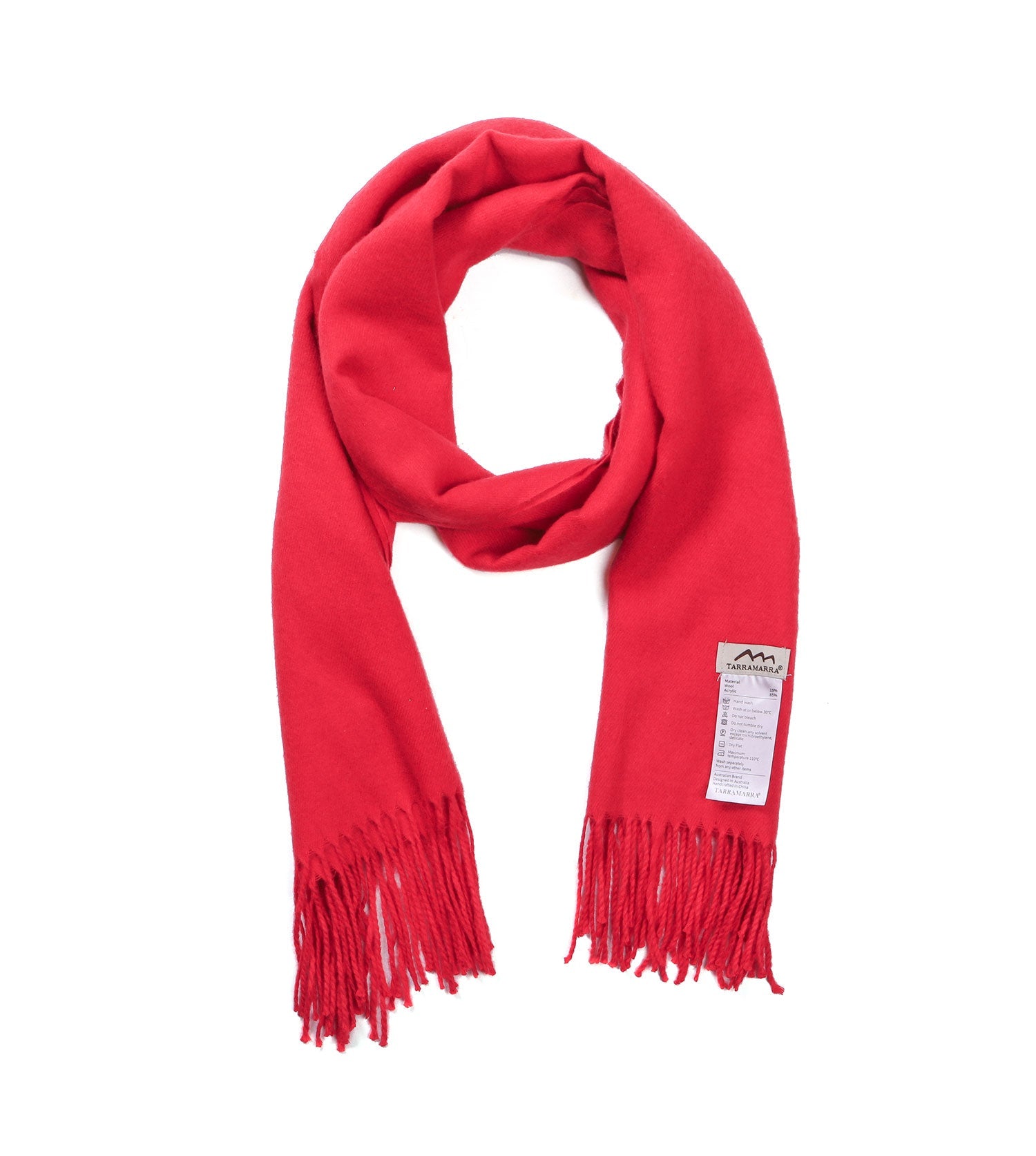 TARRAMARRA 4 Colors Wool Blend Nonnie Plain Scarf-Scarves-PEROZ Accessories