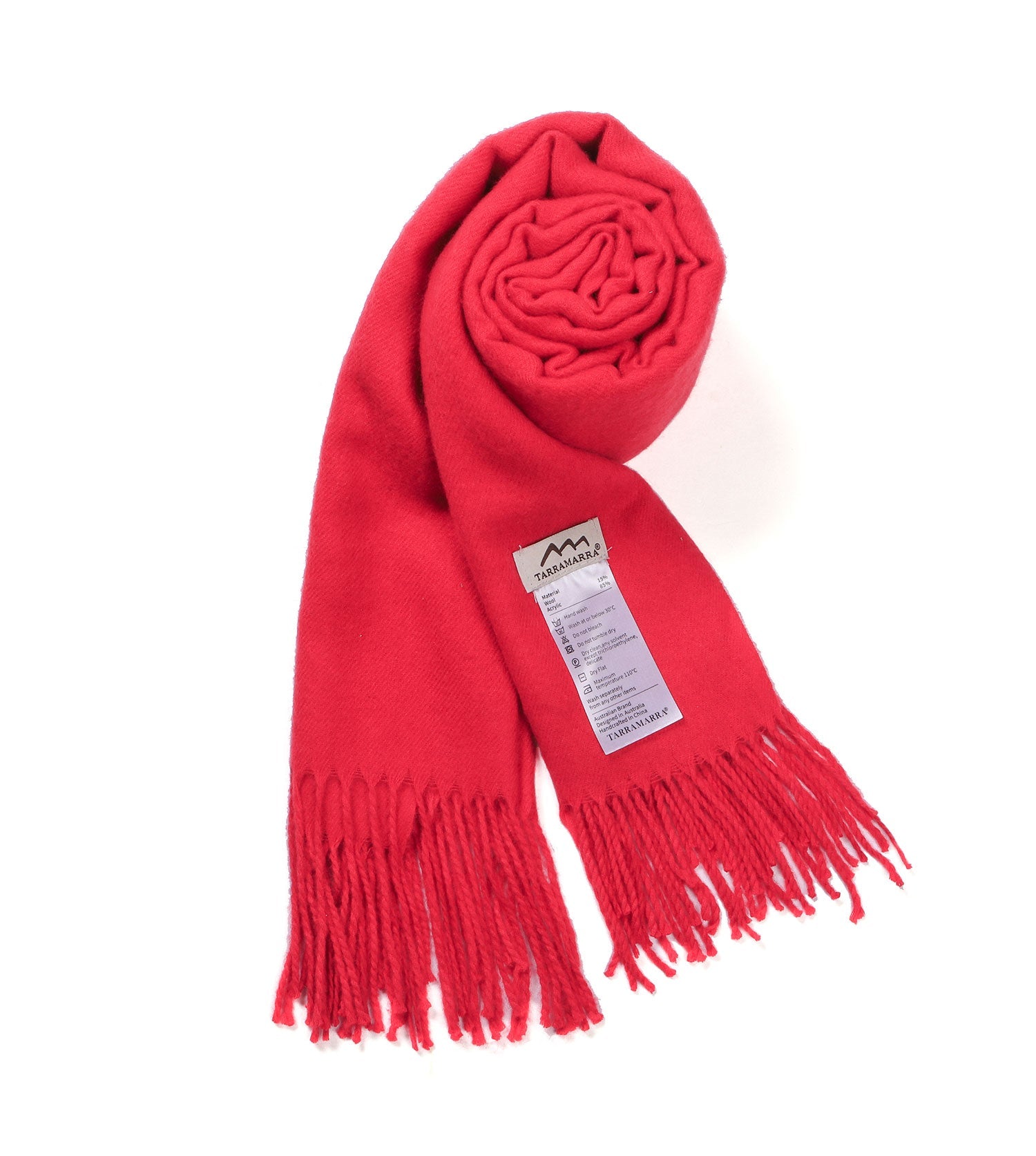 TARRAMARRA 4 Colors Wool Blend Nonnie Plain Scarf-Scarves-PEROZ Accessories