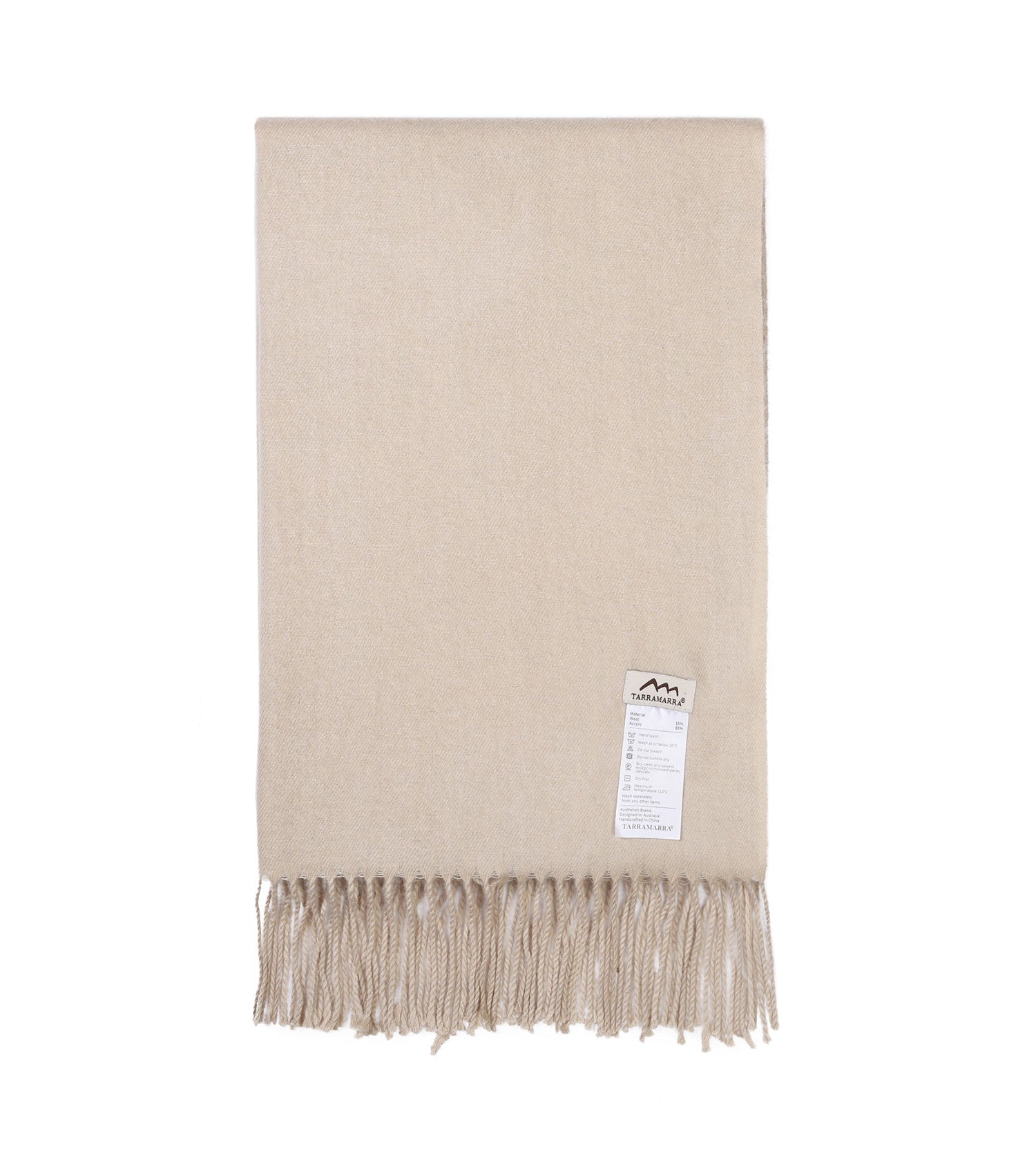 TARRAMARRA 4 Colors Wool Blend Nonnie Plain Scarf-Scarves-PEROZ Accessories