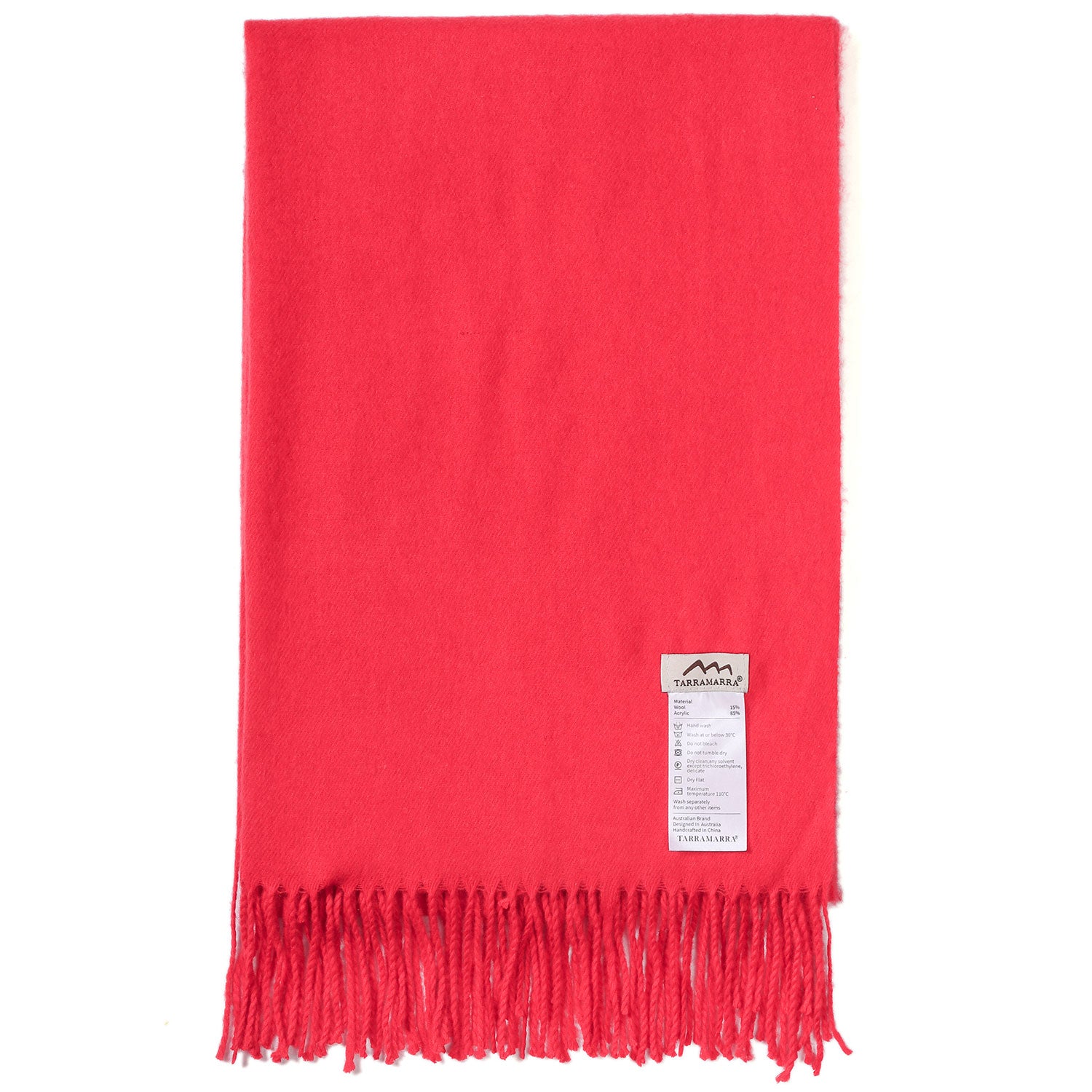 TARRAMARRA 4 Colors Wool Blend Nonnie Plain Scarf-Scarves-PEROZ Accessories