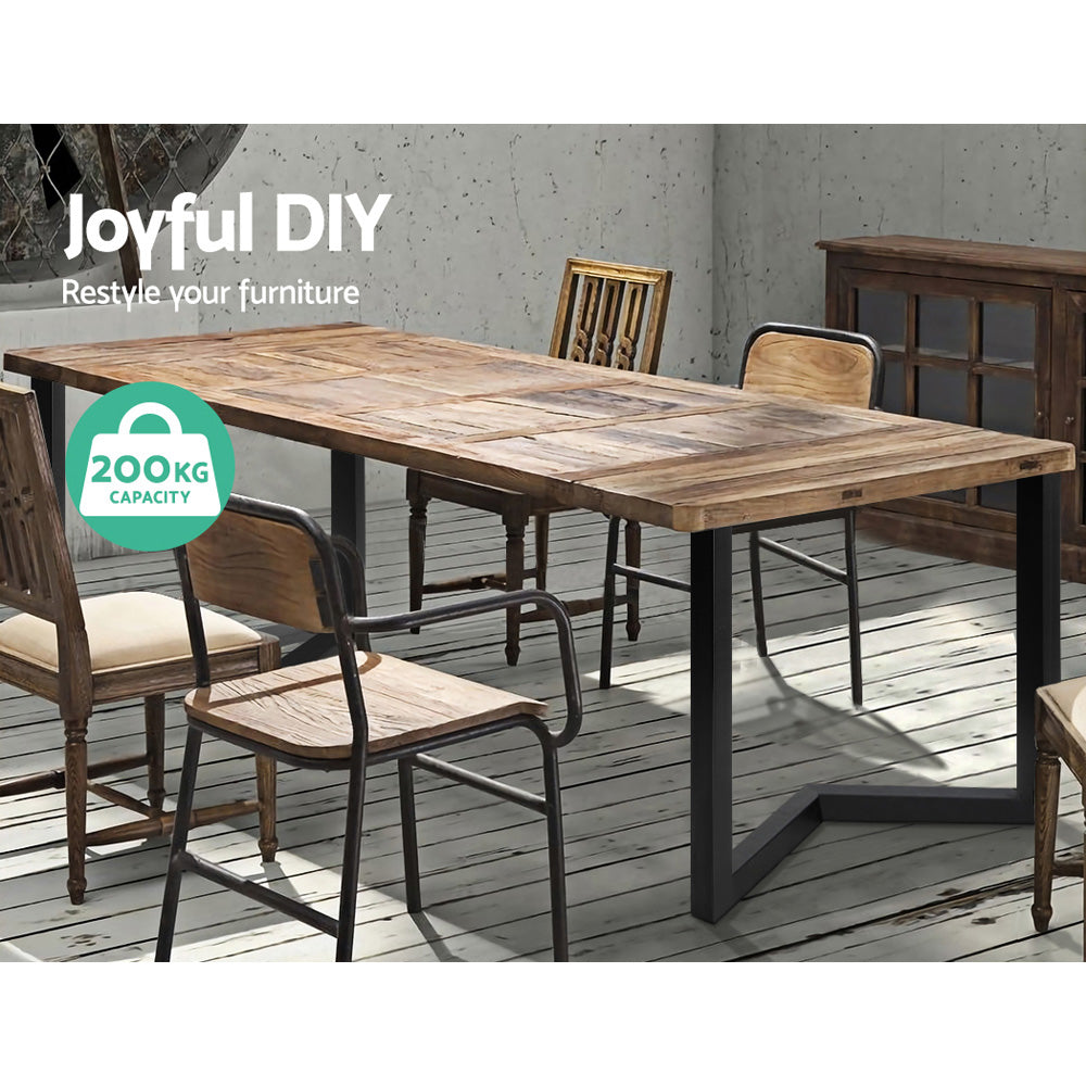 Artiss 2x Coffee Dining Table Legs Steel Industrial Vintage Bench Metal 71CM-Home & Garden > DIY - Peroz Australia - Image - 5