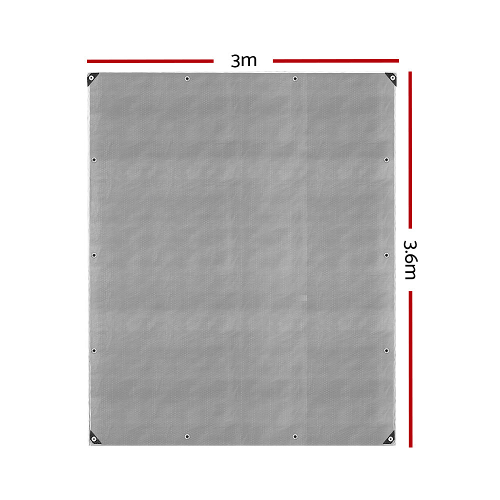 Instahut Tarpaulin Tarp 3x3.6m Camping Tarps Poly Heavy Duty Cover 180gsm-Outdoor > Camping-PEROZ Accessories
