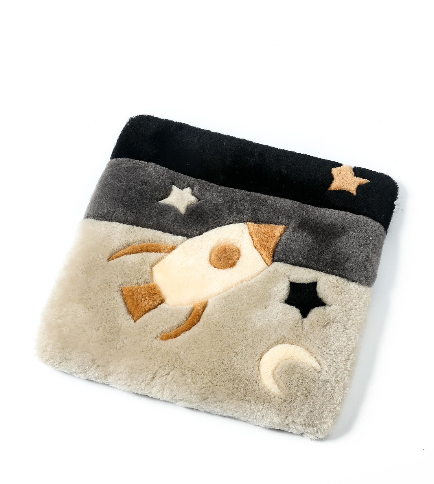 TARRAMARRA Kids Rocket Graphic Pattern Wool Cushion-Cushions-PEROZ Accessories