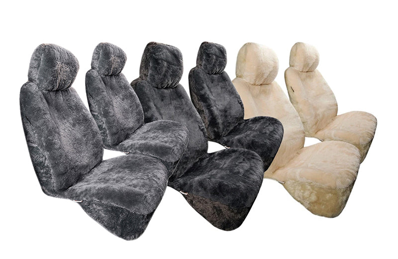 TARRAMARRA Sheepskin Car Seat Covers Tarramara Twin Pack-Seat Covers & Mats-PEROZ Accessories