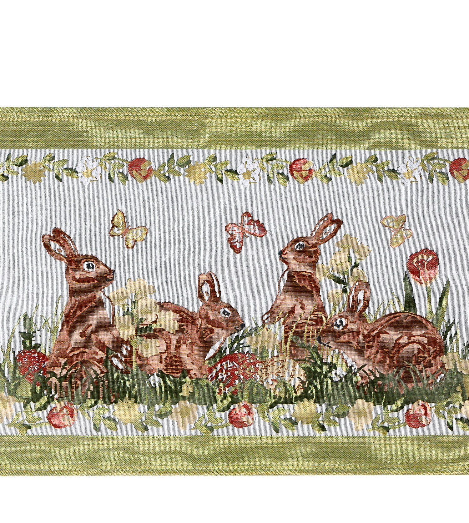 TARRAMARRA Jacquard Bunny Table Runner 180x33cm-Table Runners-PEROZ Accessories