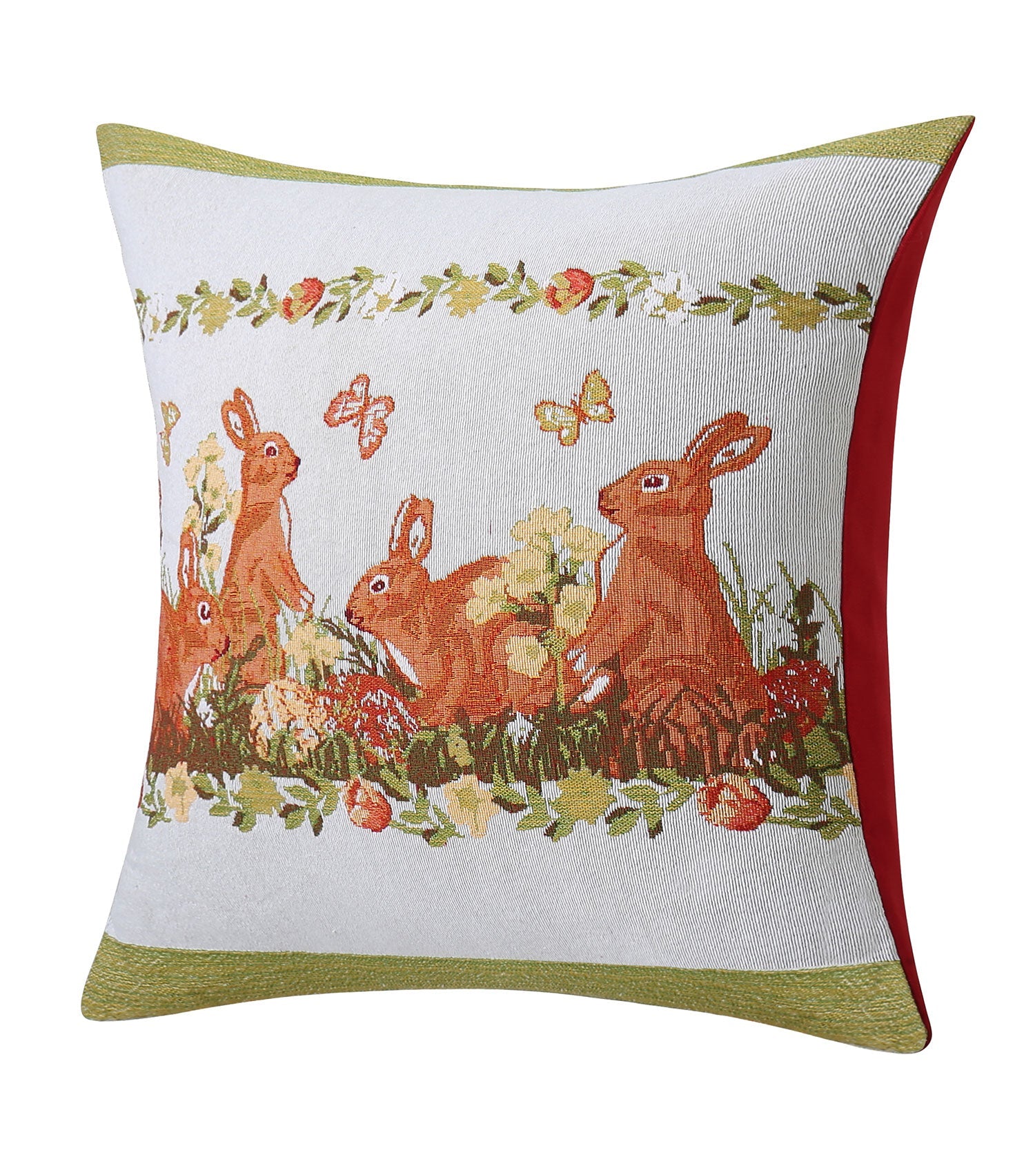 TARRAMARRA Jacquard Bunny Cushion 44x44cm-Chair & Sofa Cushions-PEROZ Accessories