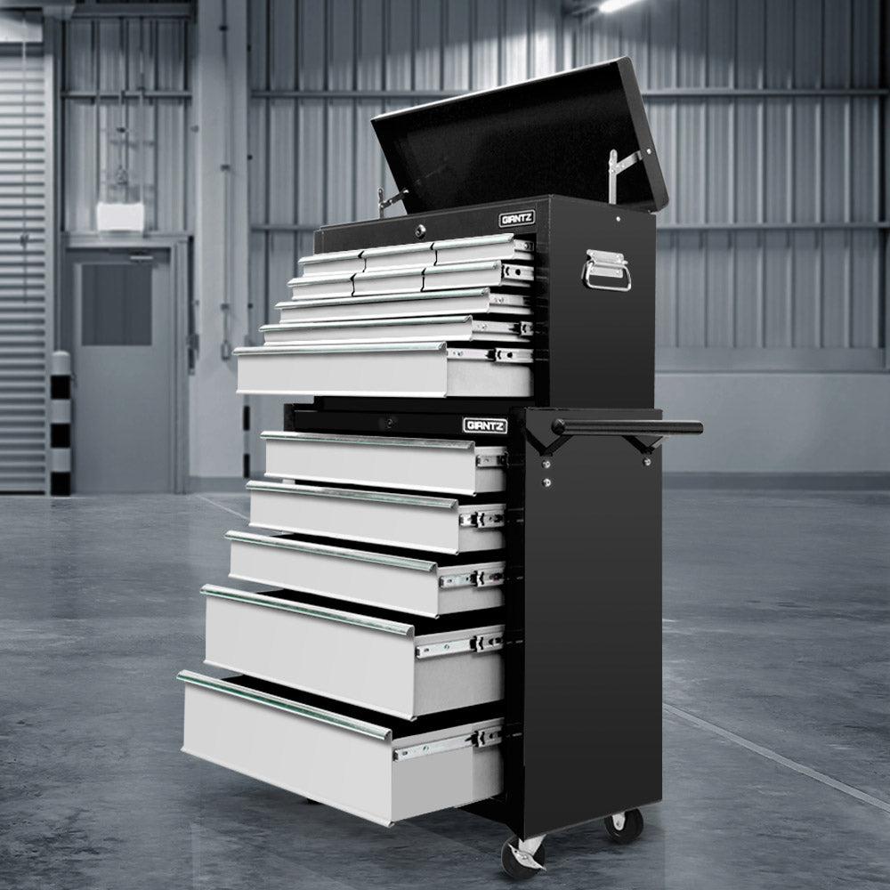 Giantz 14 Drawers Toolbox Chest Cabinet Mechanic Trolley Garage Tool Storage Box-Tools > Tools Storage-PEROZ Accessories