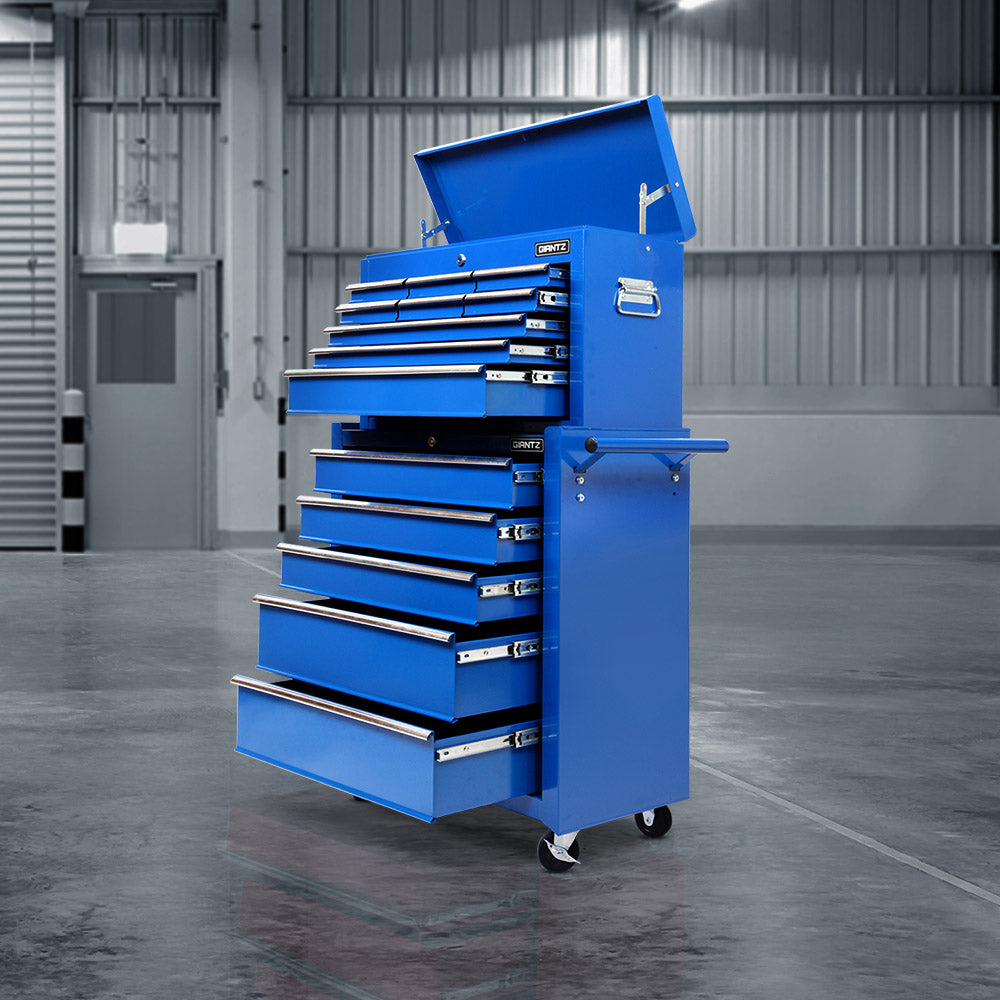 Giantz 14 Drawers Toolbox Chest Cabinet Mechanic Trolley Garage Tool Storage Box-Tools > Tools Storage-PEROZ Accessories