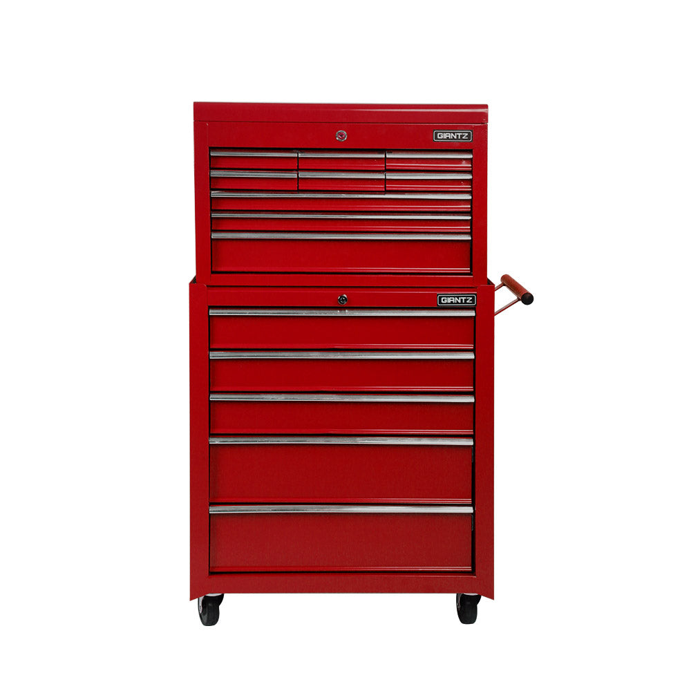 Giantz 14 Drawers Toolbox Chest Cabinet Mechanic Trolley Garage Tool Storage Box-Tools > Tools Storage-PEROZ Accessories