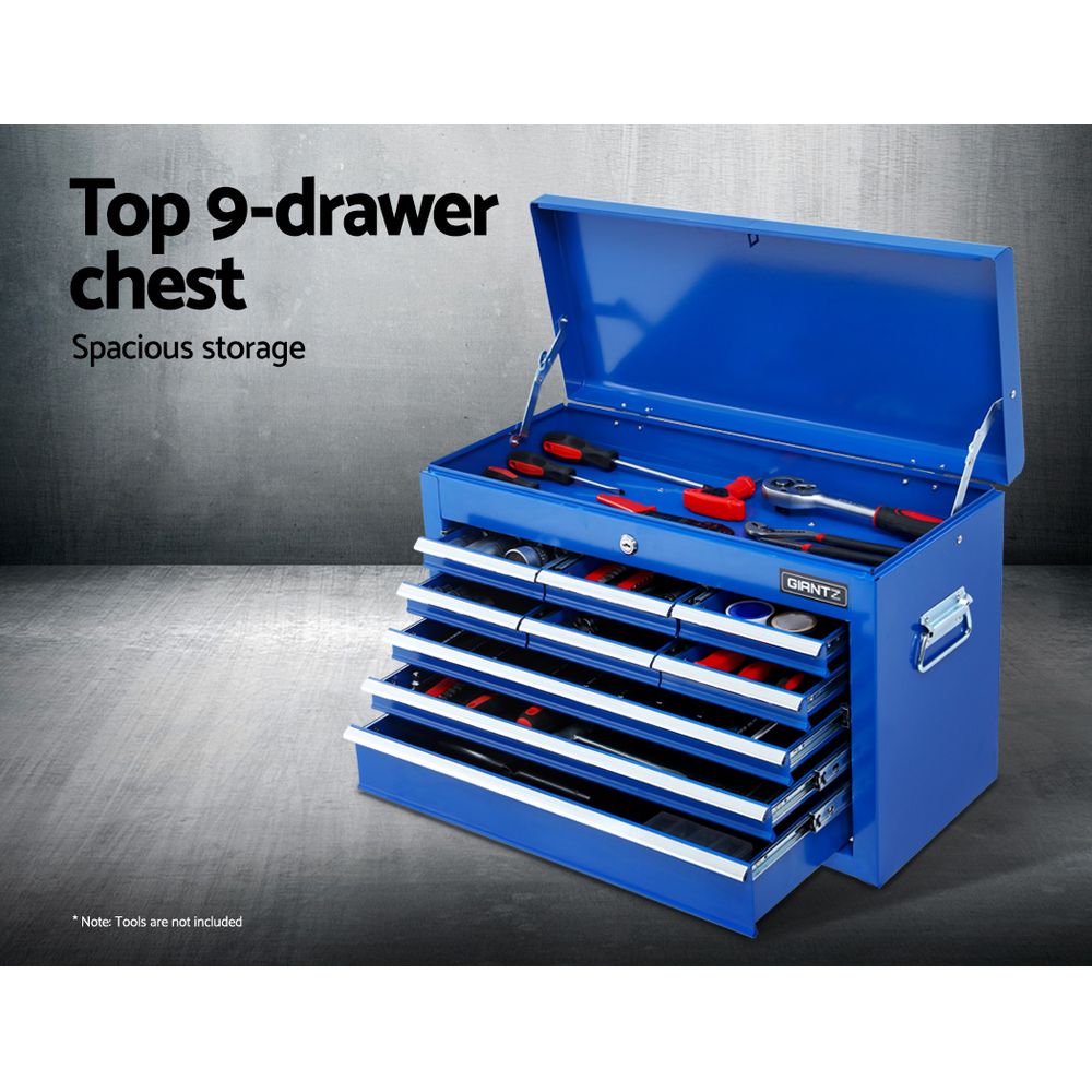 Giantz Tool Chest and Trolley Box Cabinet 16 Drawers Cart Garage Storage Blue-Tools > Tools Storage-PEROZ Accessories