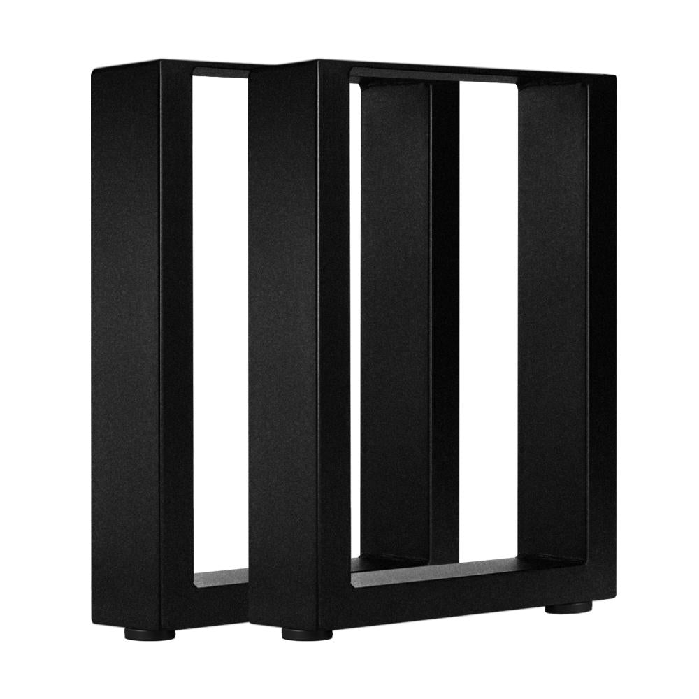 Oikiture Table Leg Desk Coffee Dining Furniture Hardware Metal Legs X2 Home Improvement Bench Box Steel DIY Industrial Rectangle 40 X 30CM-Table Legs-PEROZ Accessories
