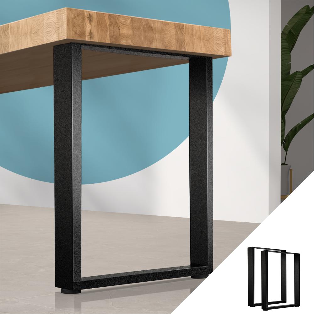 Oikiture 2X Coffee Dining Table Legs Bench Box Steel Metal Industrial 71 X 50CM-Table Legs-PEROZ Accessories