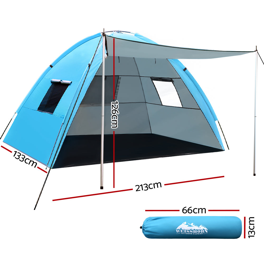 Weisshorn Camping Tent Beach Tents Hiking Sun Shade Shelter Fishing 2-4 Person-Outdoor > Camping-PEROZ Accessories