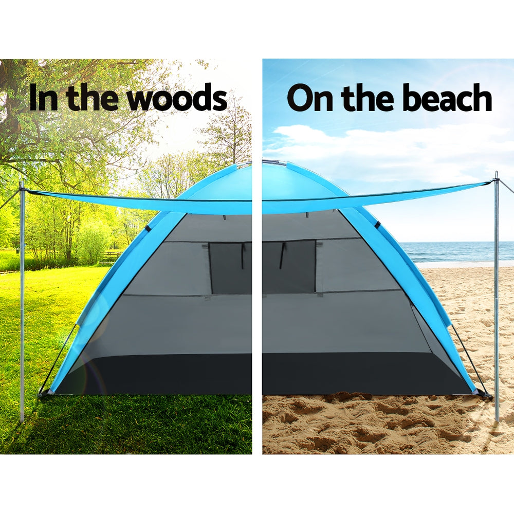 Weisshorn Camping Tent Beach Tents Hiking Sun Shade Shelter Fishing 2-4 Person-Outdoor > Camping-PEROZ Accessories