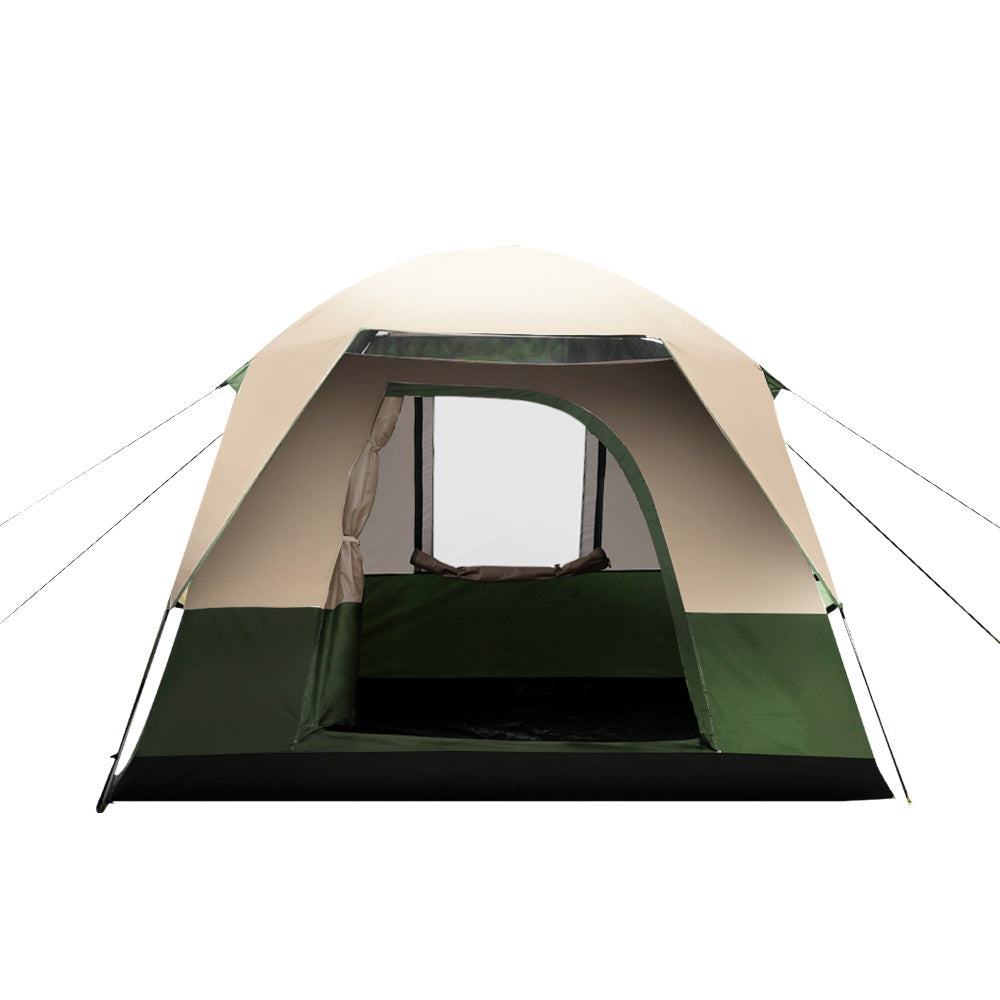 Weisshorn Family Camping Tent 4 Person Hiking Beach Tents Green-Outdoor > Camping-PEROZ Accessories
